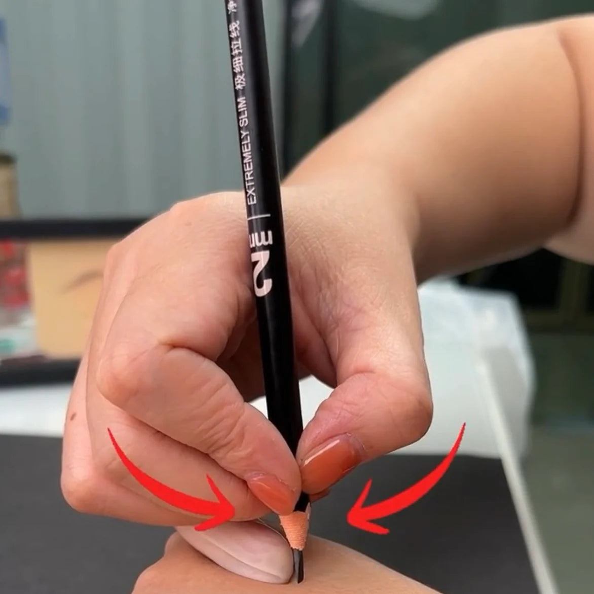 PMU Microblading Hairstroke 2mm Ultra-Slim Pencil (12Pcs)