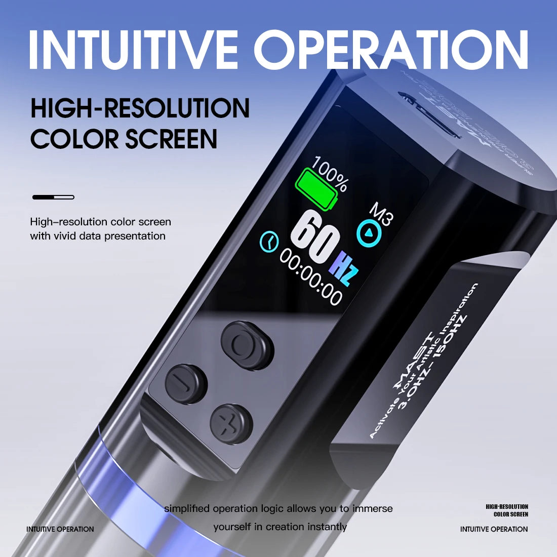 Machine à tatouer sans fil Dragonhawk Mas Hertz X8 Pro à fréquence réglable