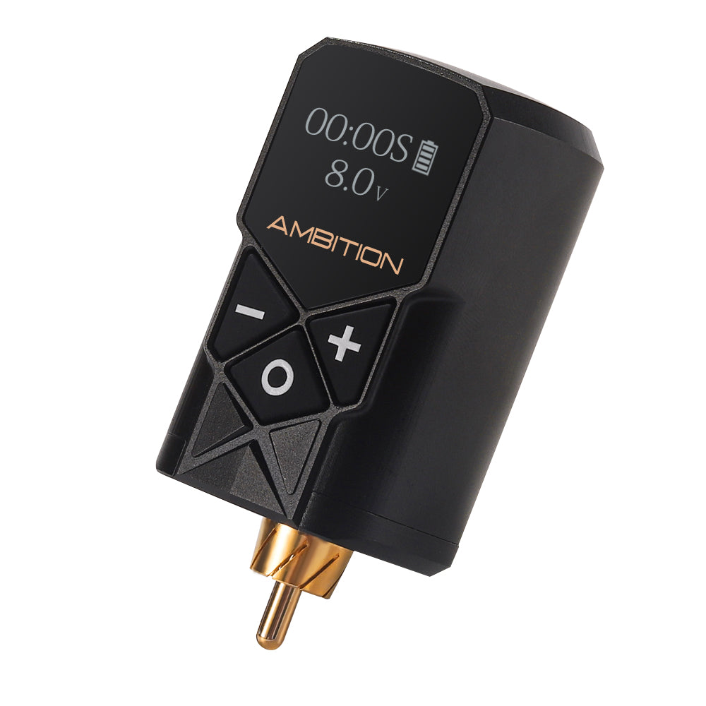 Ambition Kuark Mini Wireless Portable RCA Tattoo Power Supply 2400mAh