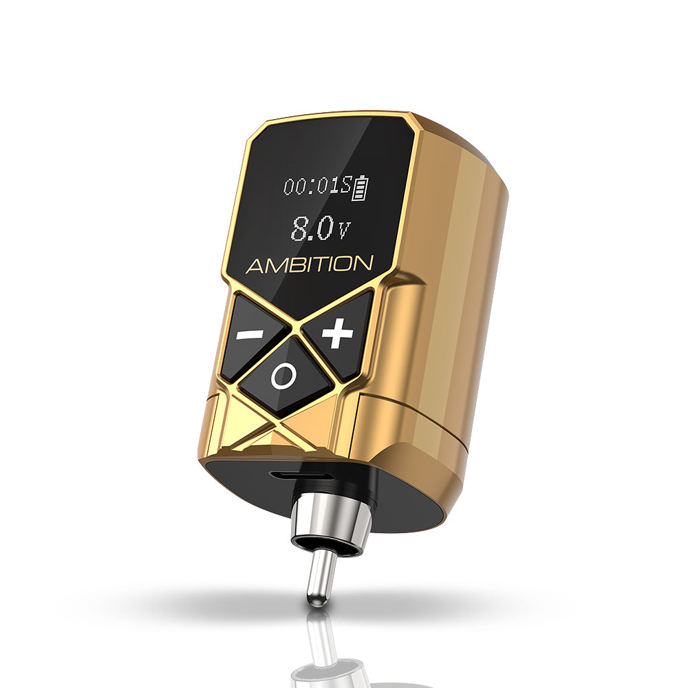 Ambition Kuark Mini Wireless Portable RCA Tattoo Power Supply 2400mAh