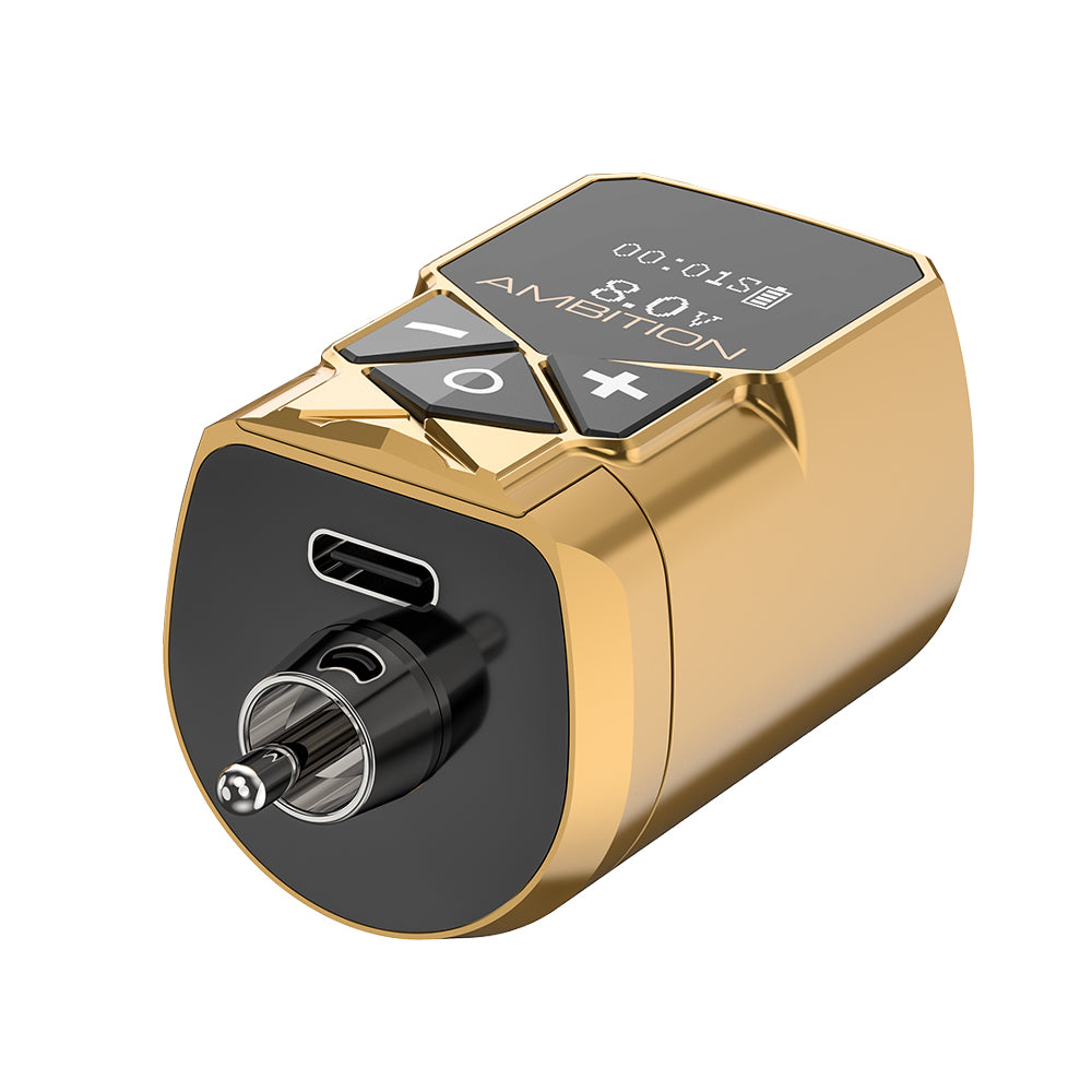 Ambition Kuark Mini Wireless Portable RCA Tattoo Power Supply 2400mAh