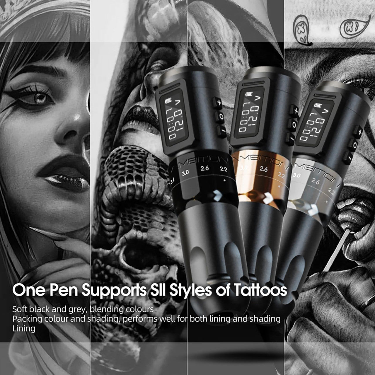 Ambition MARS-U Wireless Tattoo PMU Machine