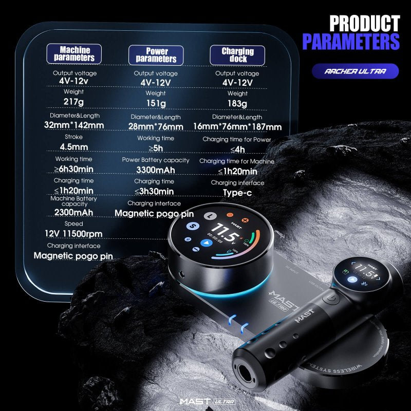 Dragonhawk Mast Archer Ultra Wireless Tattoo Pen Smart Machine with 4.5MM Stroke