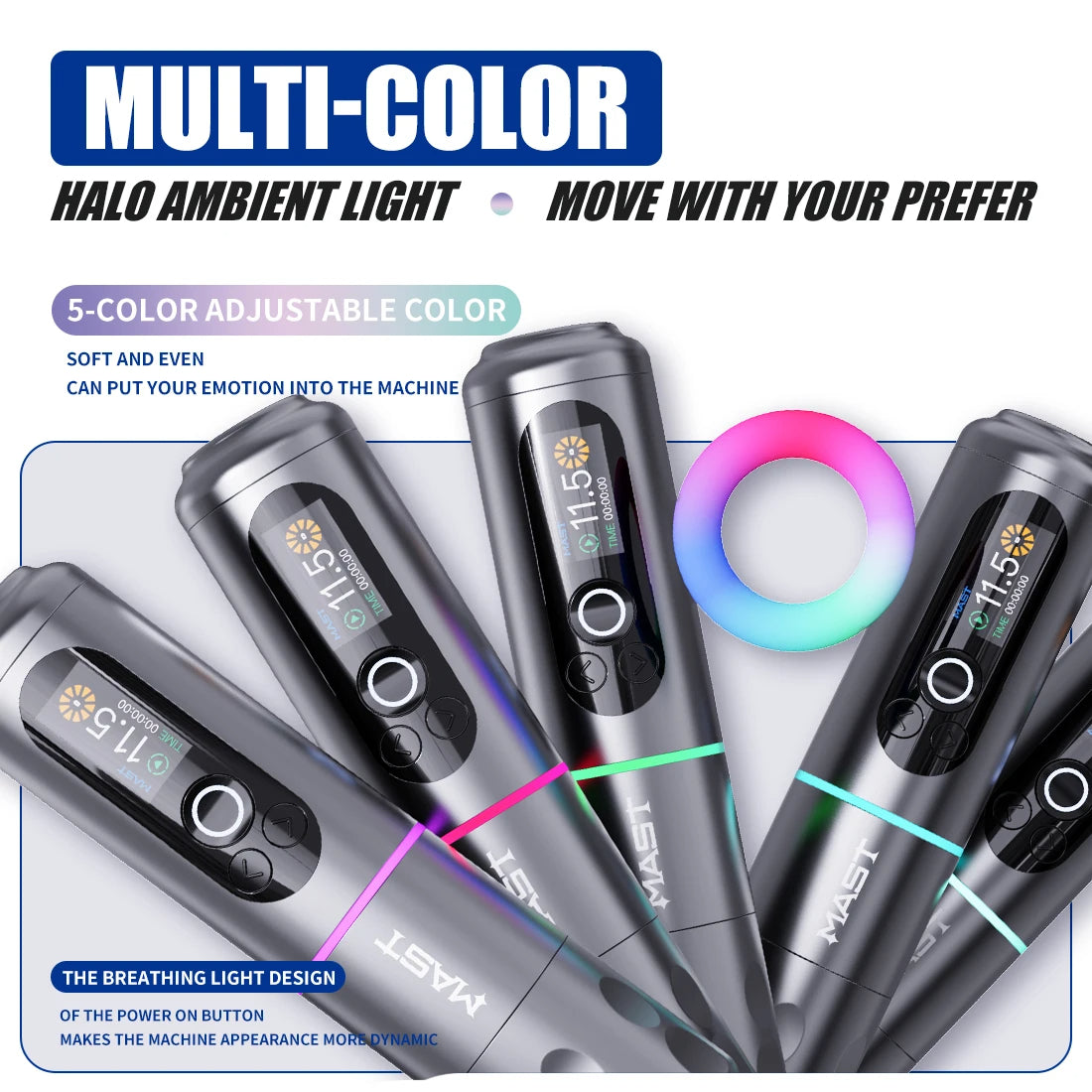 Dragonhawk Mast Archer 2 Wireless Tattoo Pen Machine with 3.5MM Stroke Brushless Motor Color Screen