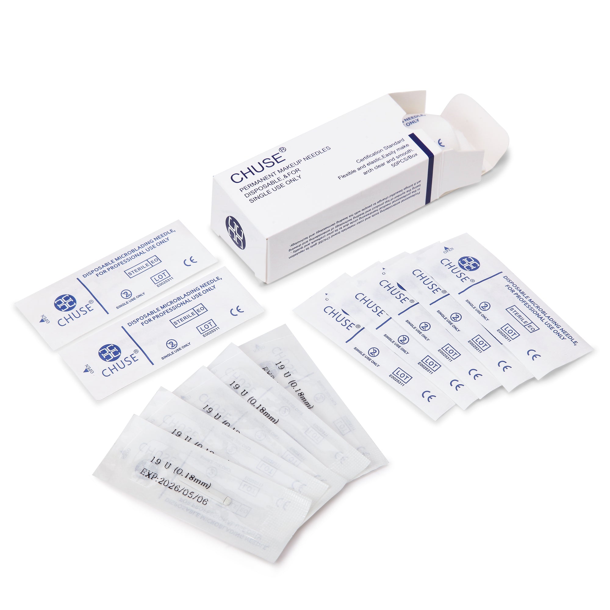CHUSE 0.18mm 19U Mircoblading Needles (50Pcs)