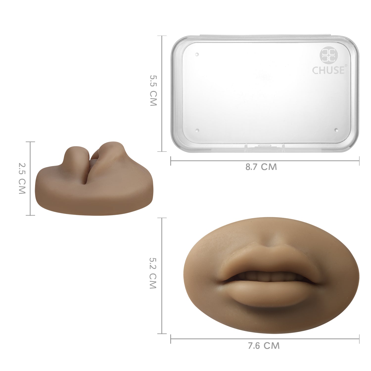 CHUSE 5D Soft Silicone Realistic Lips (3Pcs)