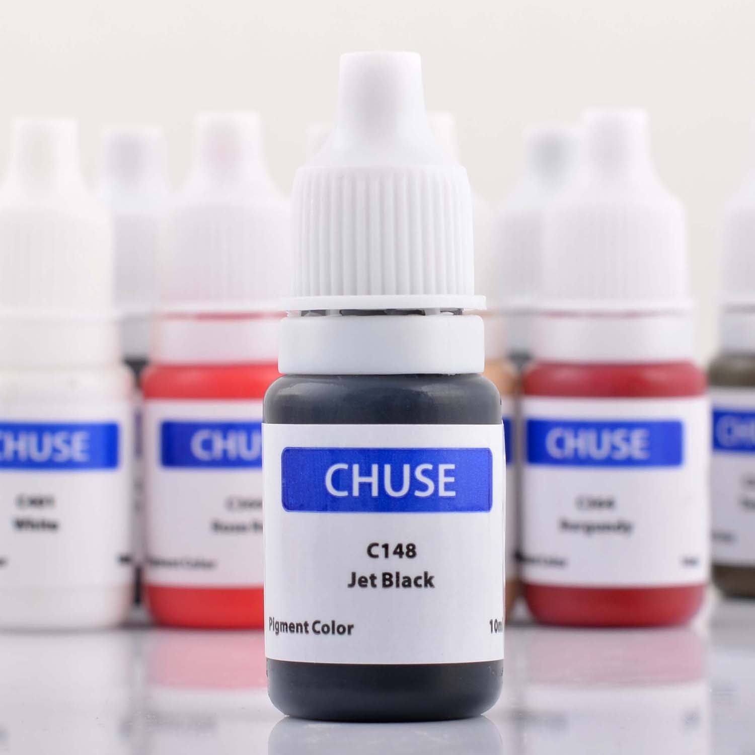 CHUSE PMU Eyeliner-Pigmente 0,35 oz/10ml (C148 Tiefschwarz)