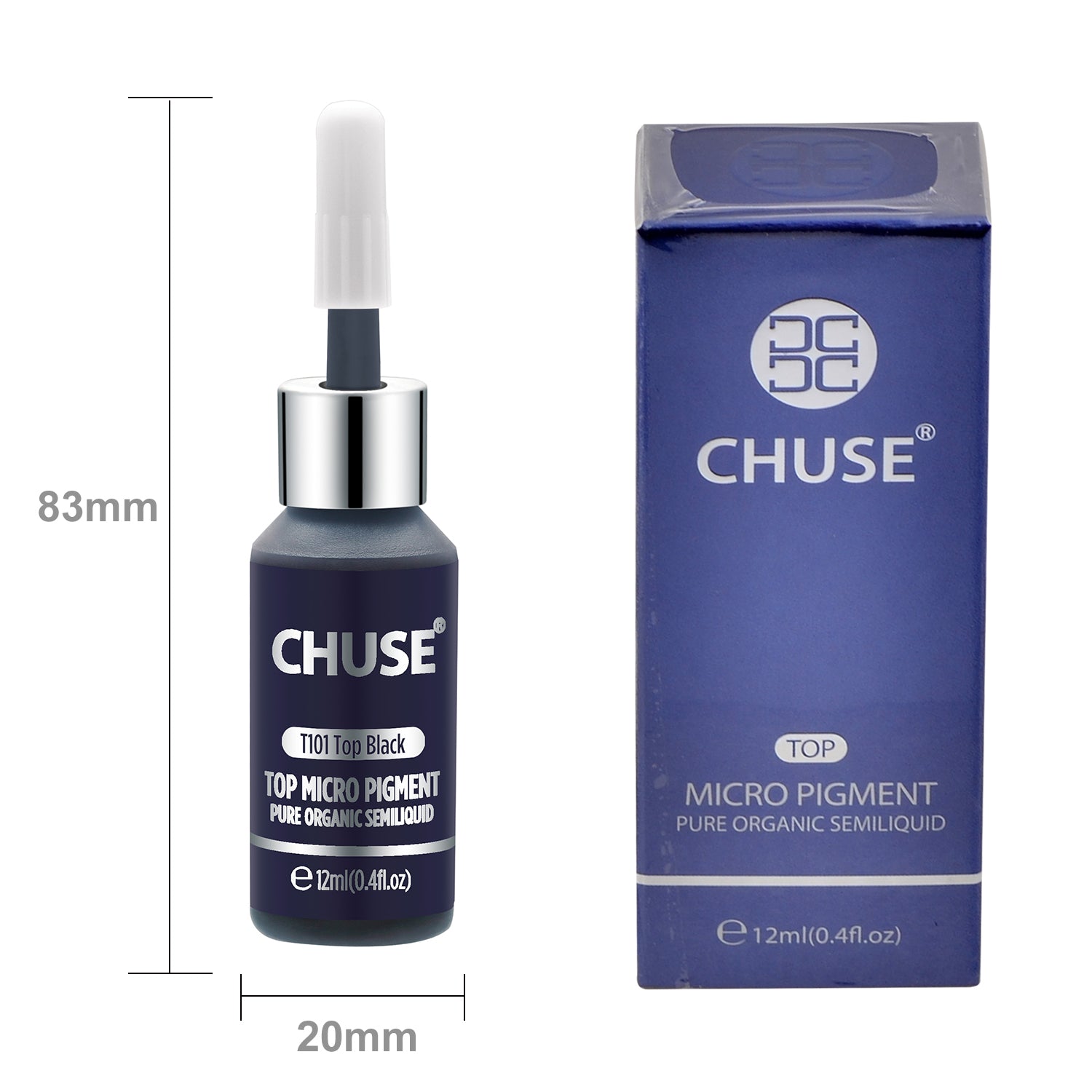 CHUSE PMU Eyeliner-Pigmente 0,4 oz/12ml (T101 Schwarz)