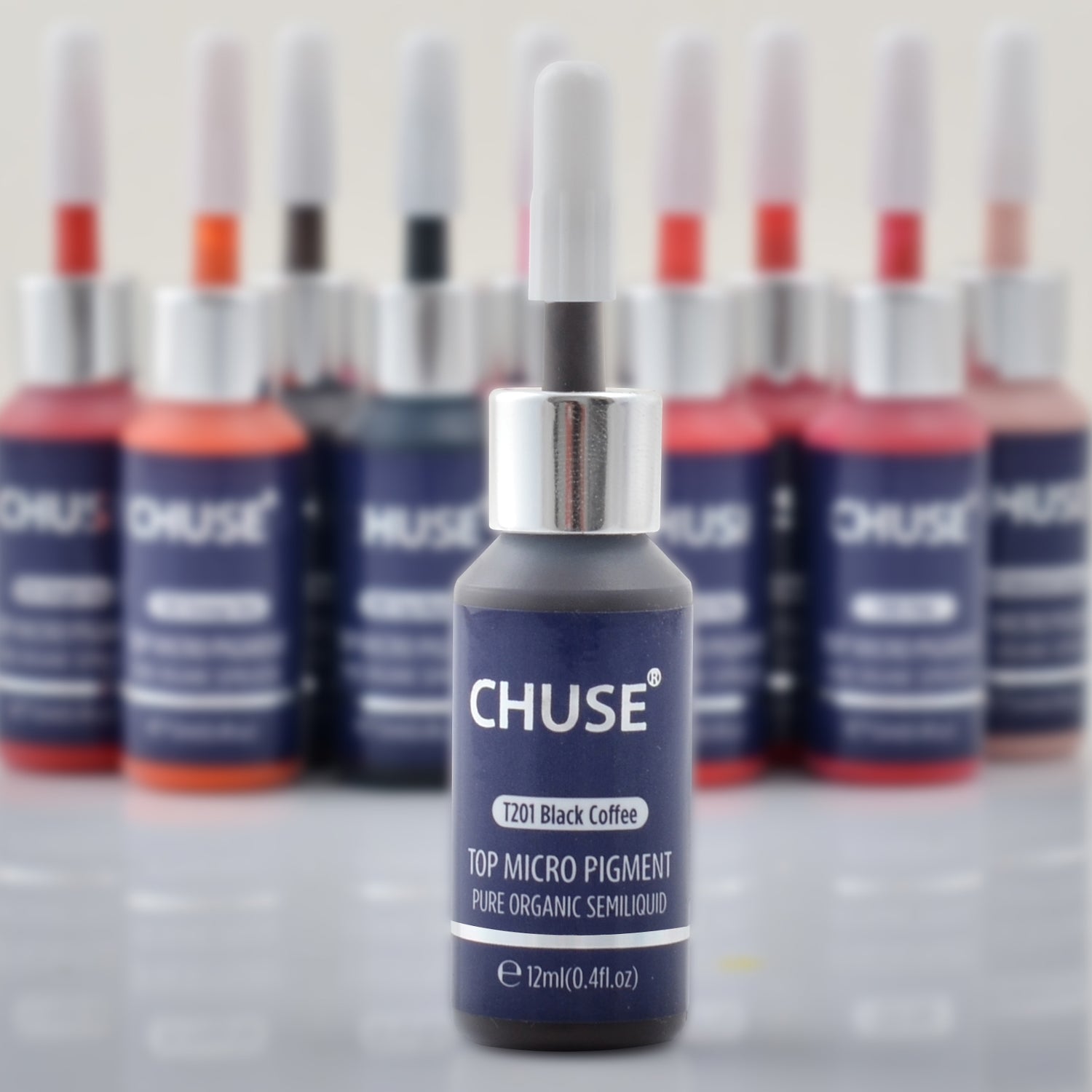 CHUSE PMU Eyebrow Pigments 0.4oz/12ml (T201 Black Coffee)