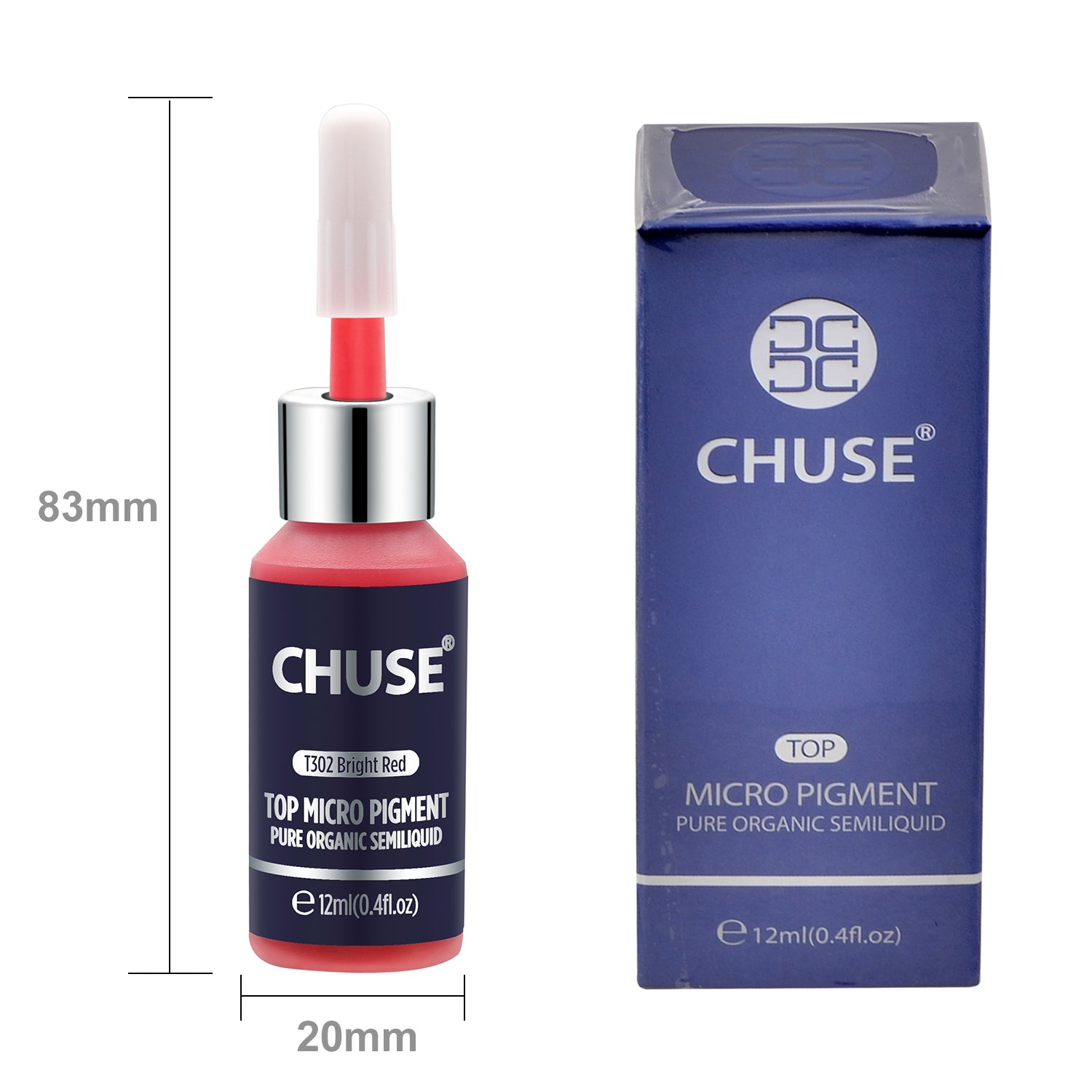 CHUSE PMU Lippenpigmente 0,4 oz/12ml (T302 Hellrot)