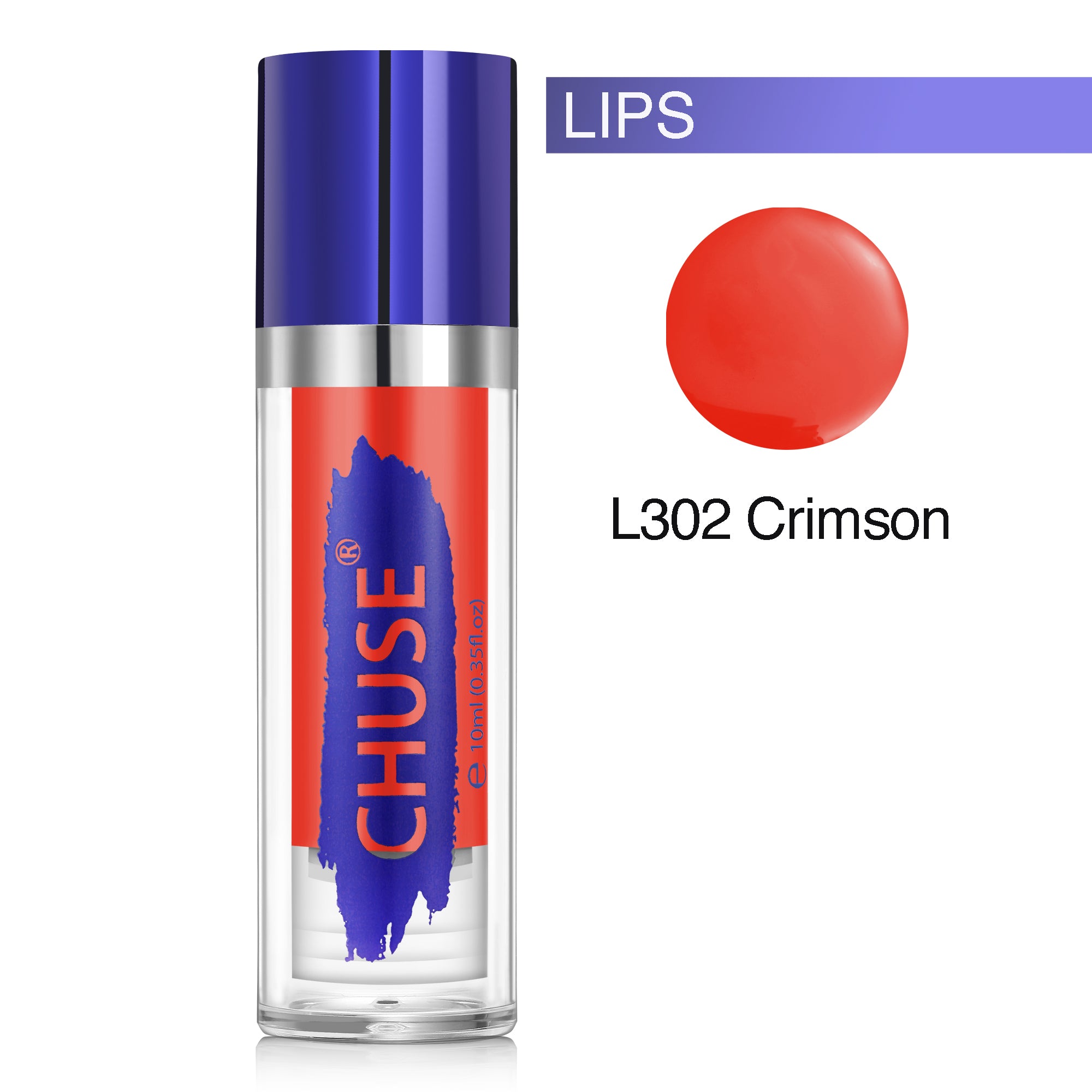 Pigments pour les lèvres CHUSE PMU 0,35 oz/10 ml (L302 Crimson)