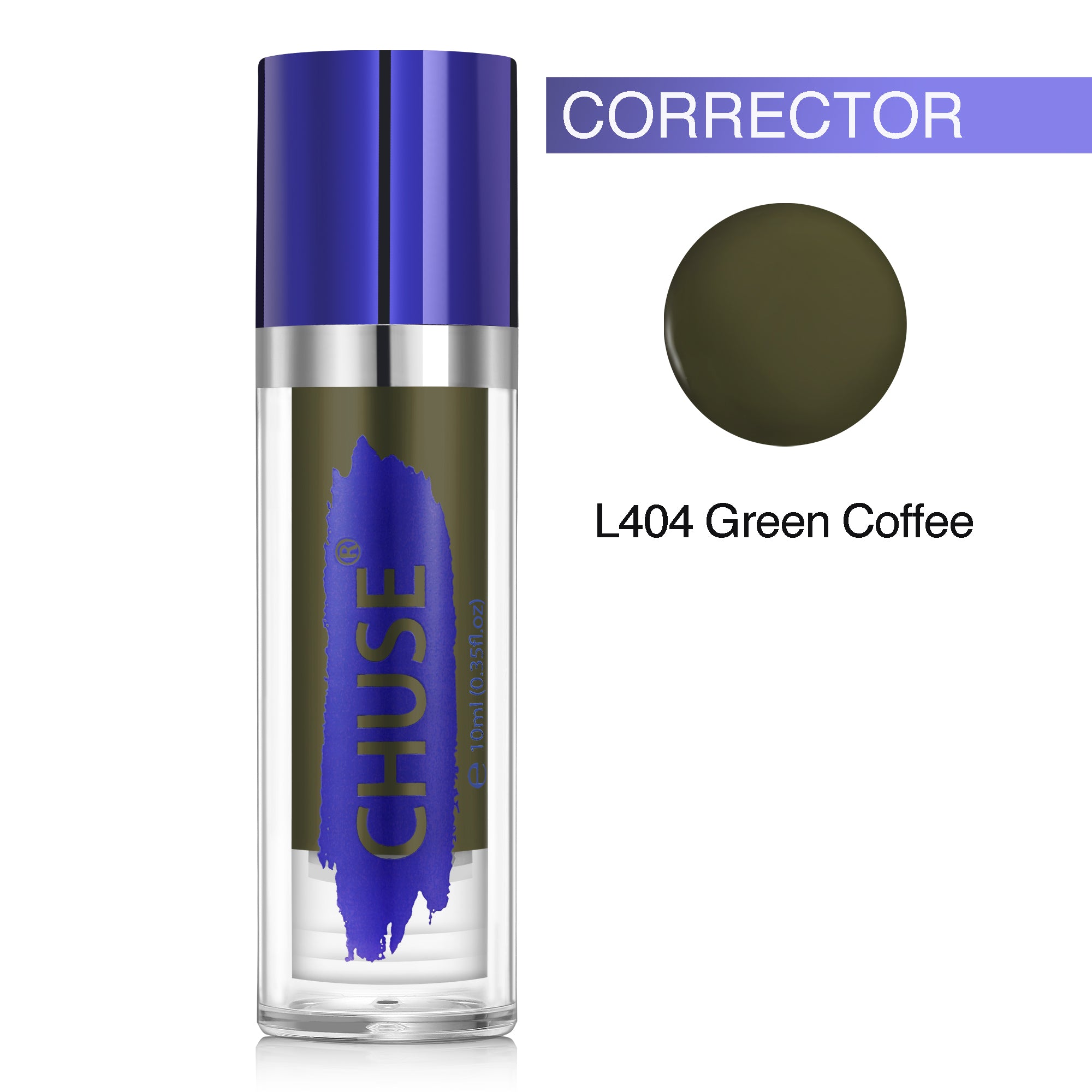 CHUSE PMU Mixing Corrector Pigments 0.35oz/10ml (L404 Green Coffee)