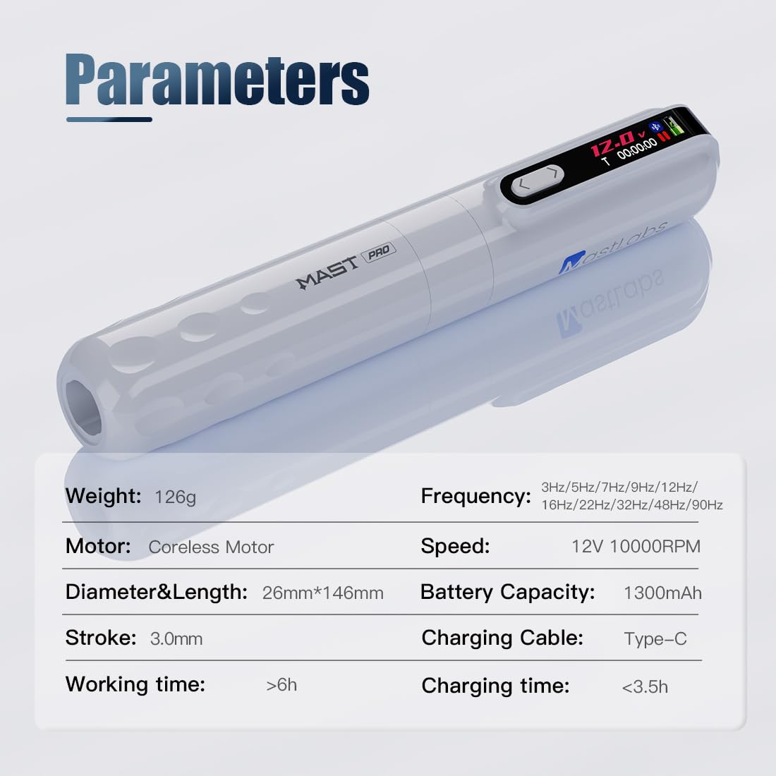 Dragonhawk Mast Y22 Pro Wireless Tattoo Pen Machine With 3.0MM Bluetooth Verison