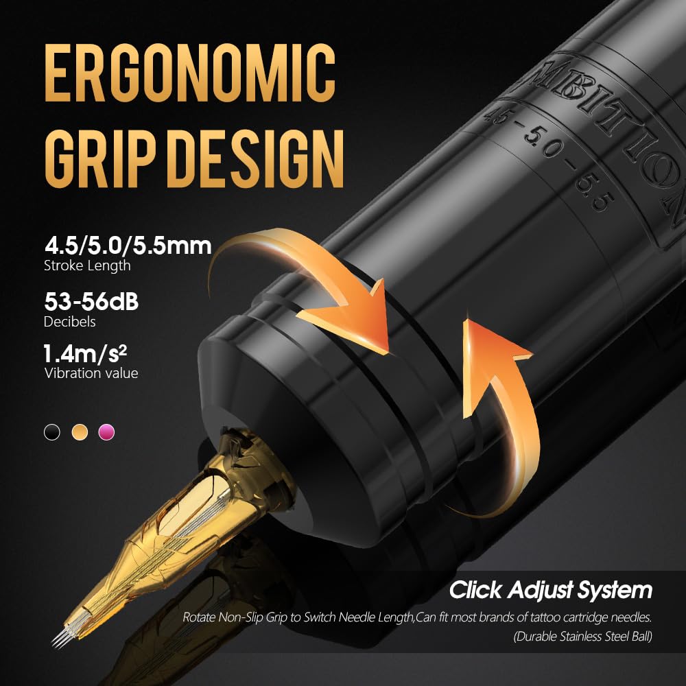 Ambition Torped 28/32/36mm Rotary Tattoo Machine Short Pen