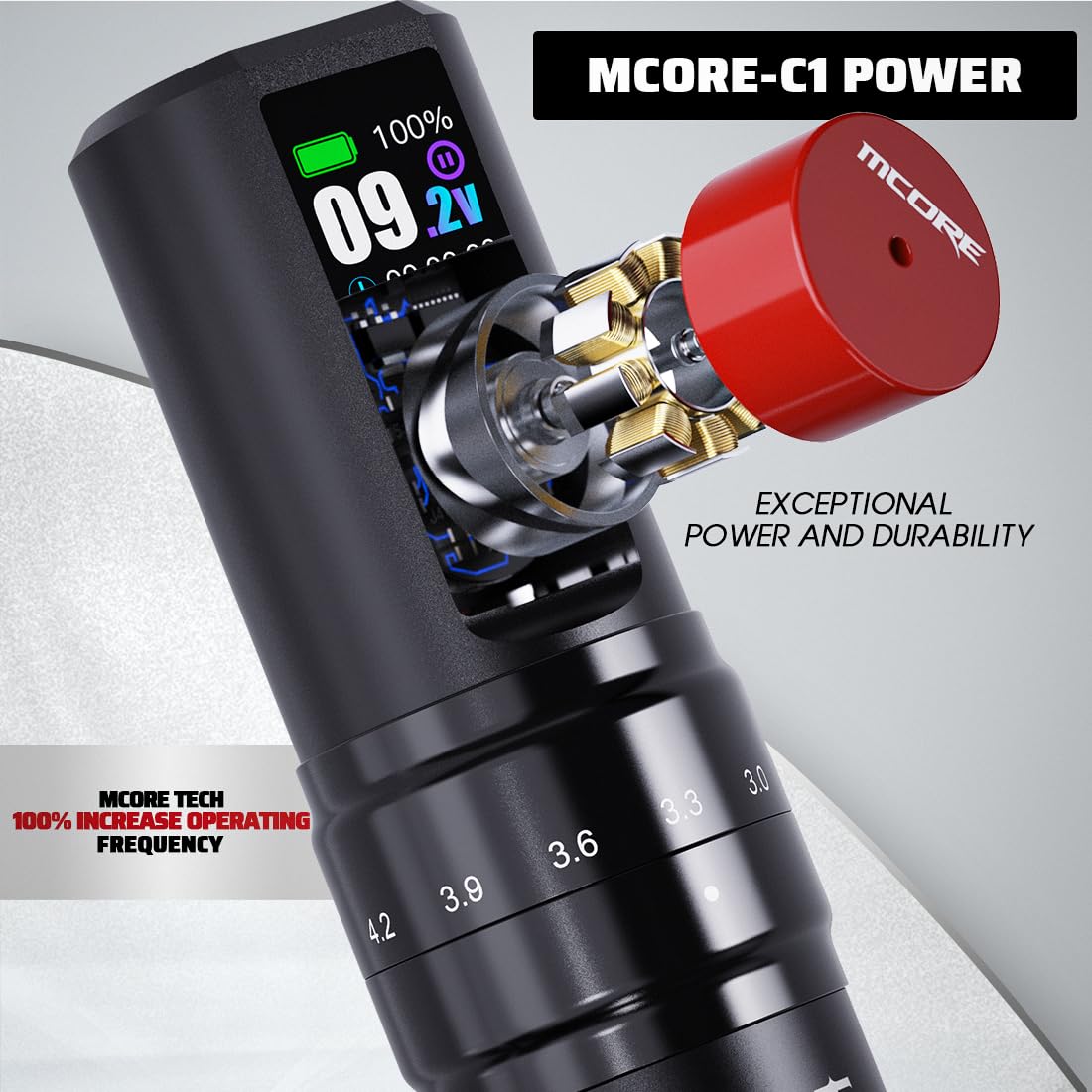 Dragonhawk Mast Fold2 Pro Wireless Tattoo Pen Machine 2.4-4.2MM Strokes Length