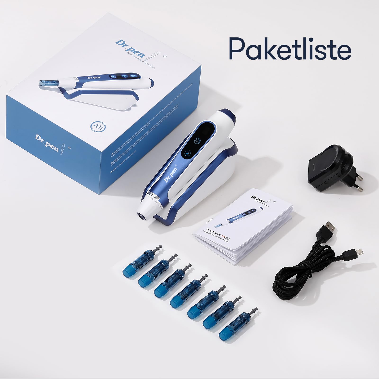 Dr. Pen Ultima A11 Microneedling Pen - Effective Against Wrinkles Intelligent Sensor Base, Comfortable Wireless Design, Ideal for Beauty Salons & Home