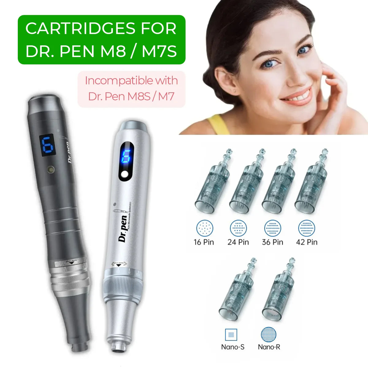 Dr. Pen M8 / M7S Replacement Cartridges (10Pcs) – Sterile