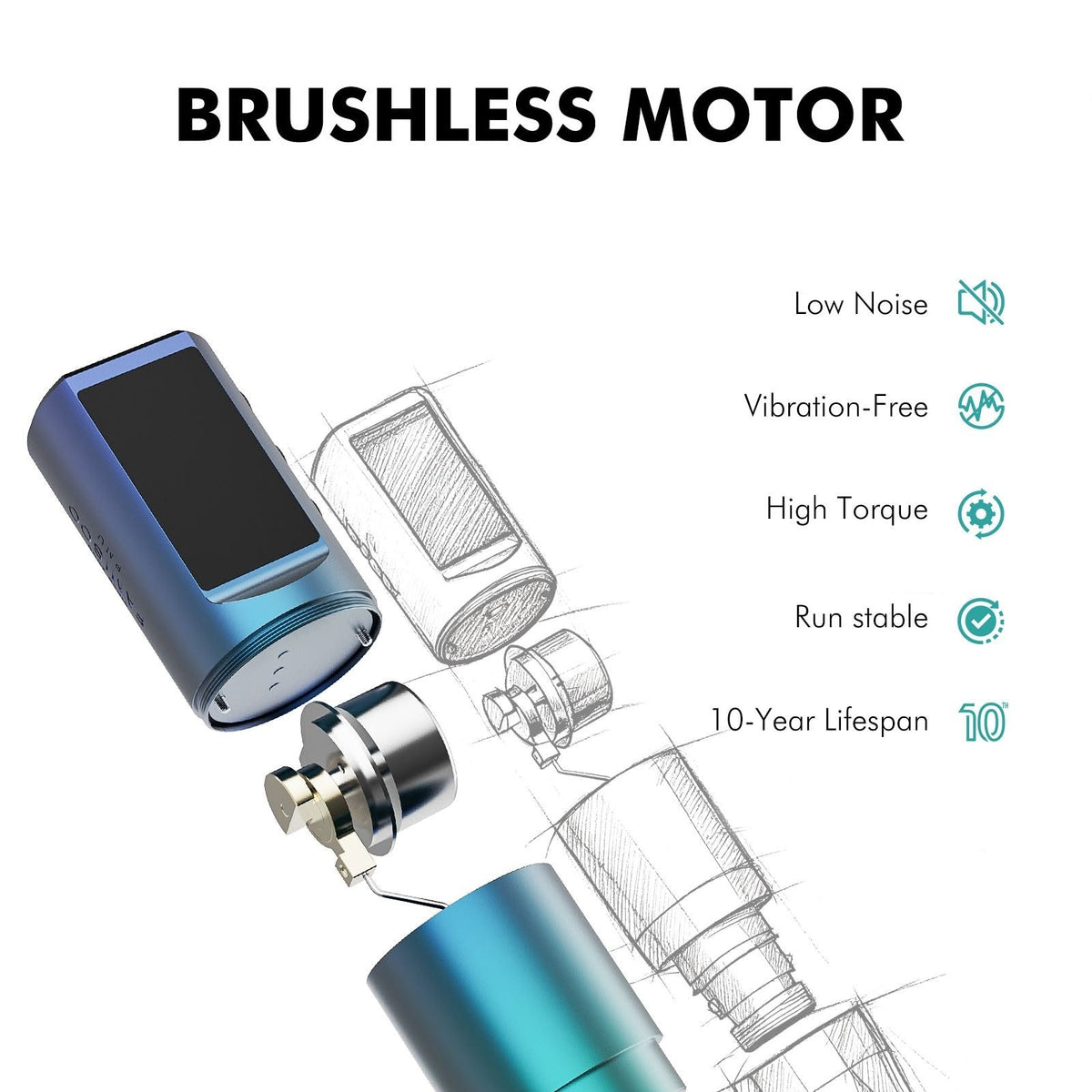CHUSE Aurora Wireless Multi-Frequency Tattoo PMU Machine