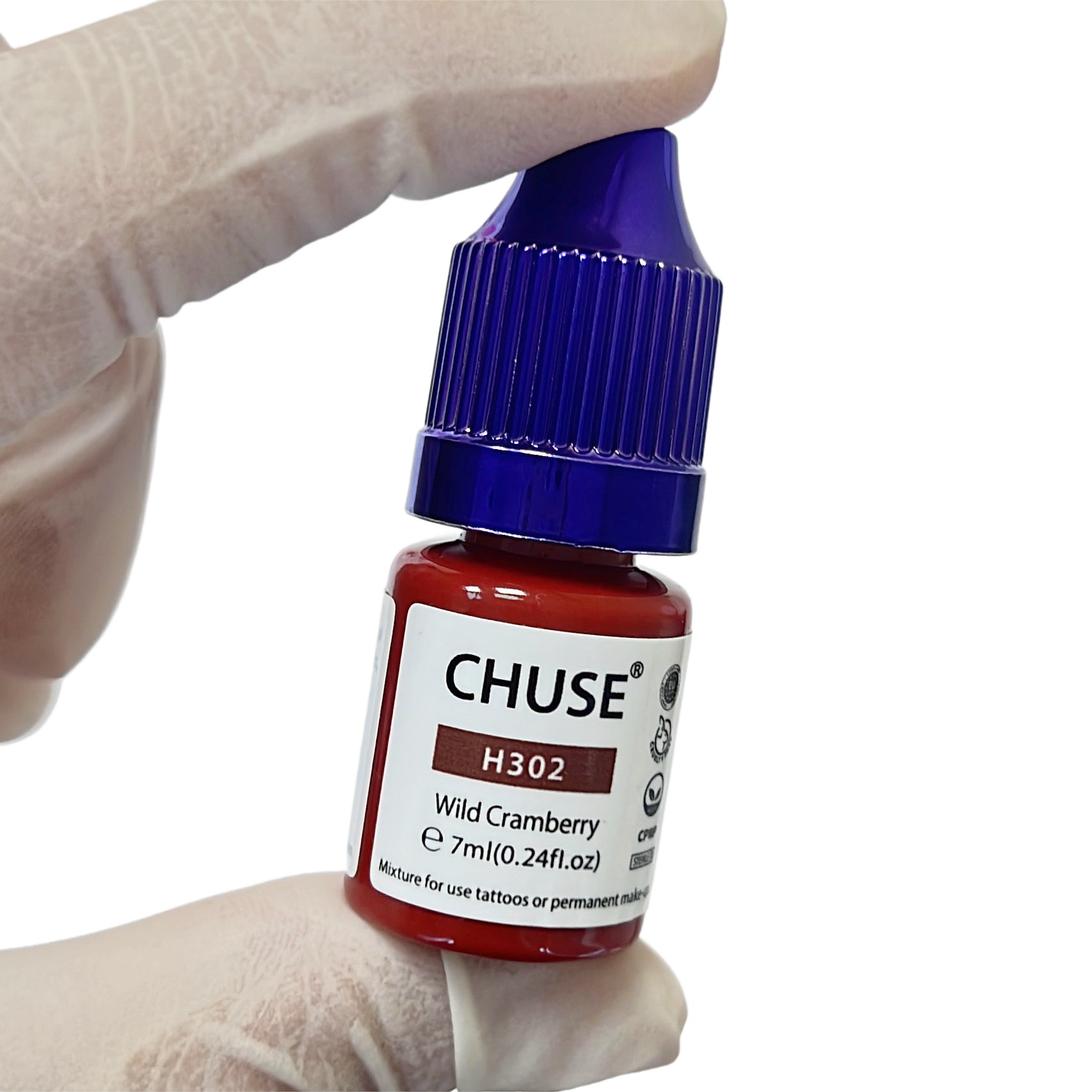 CHUSE PMU Hybrid Liquid Lips Pigments Shades 0.24oz/7ml (H302 Wild Cramberry)