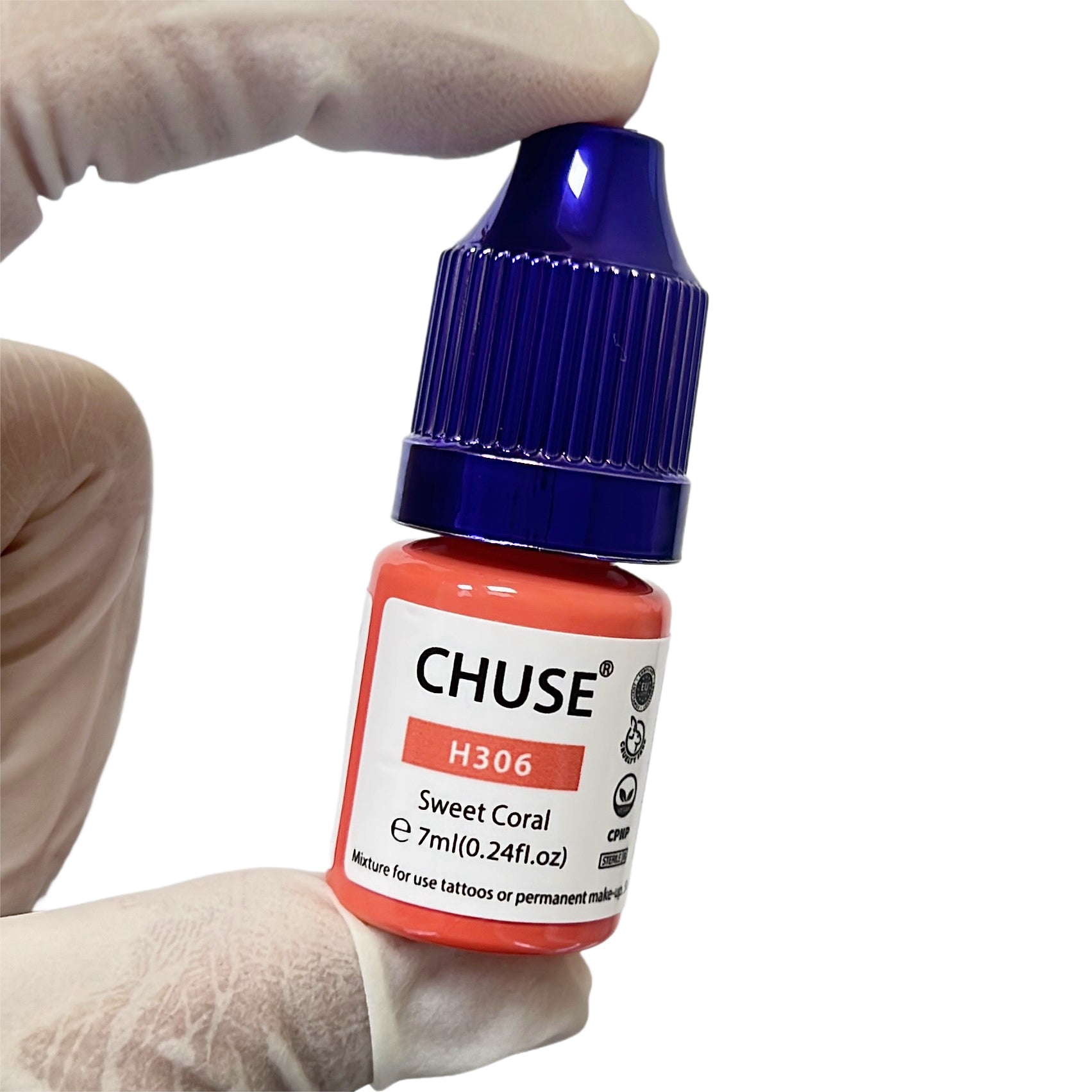 CHUSE PMU Hybrid Liquid Lips Pigments Shades 0.24oz/7ml (H306 Sweet Coral)