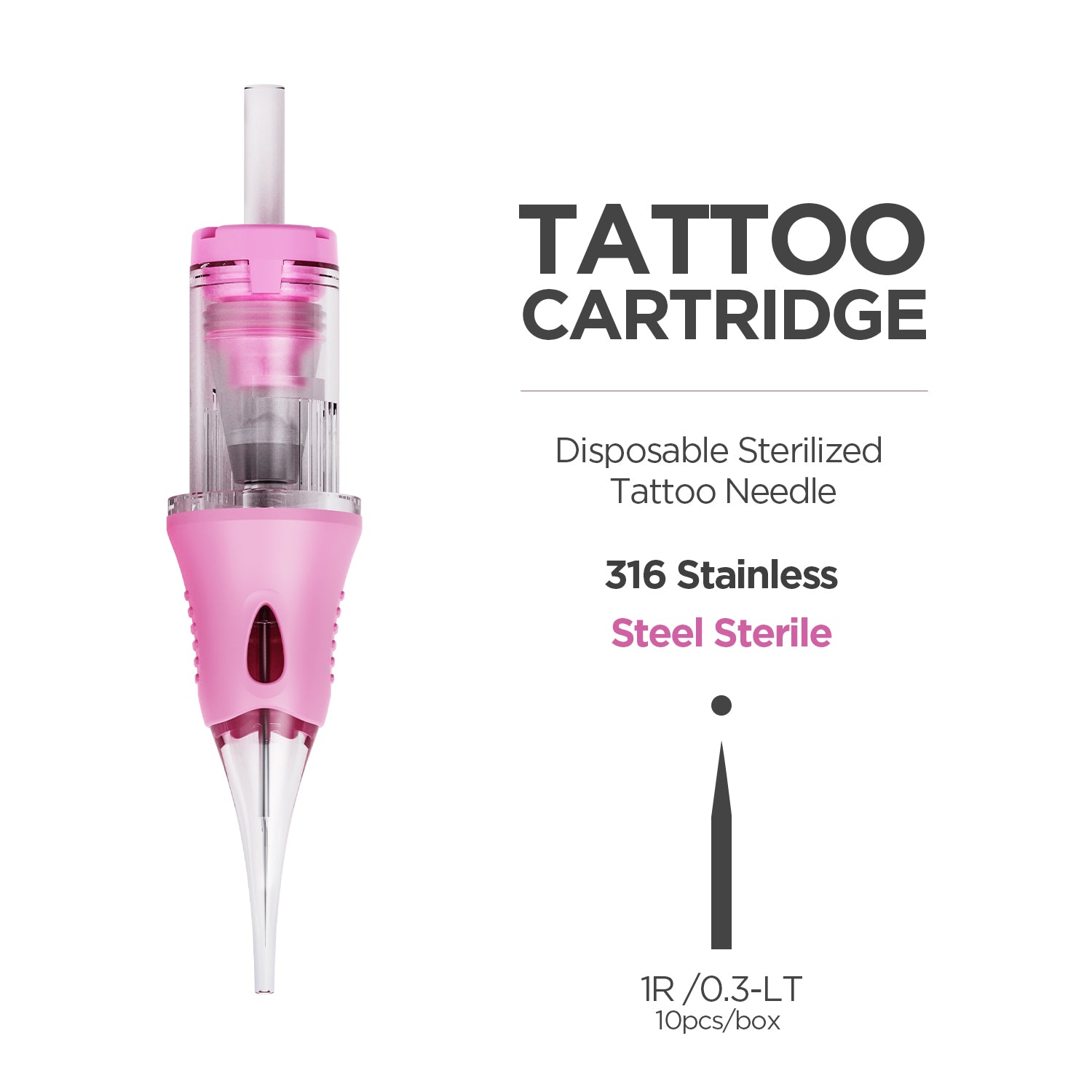 CHUSE V6 Pink Tattoo PMU Cartridges Needles (10Pcs)