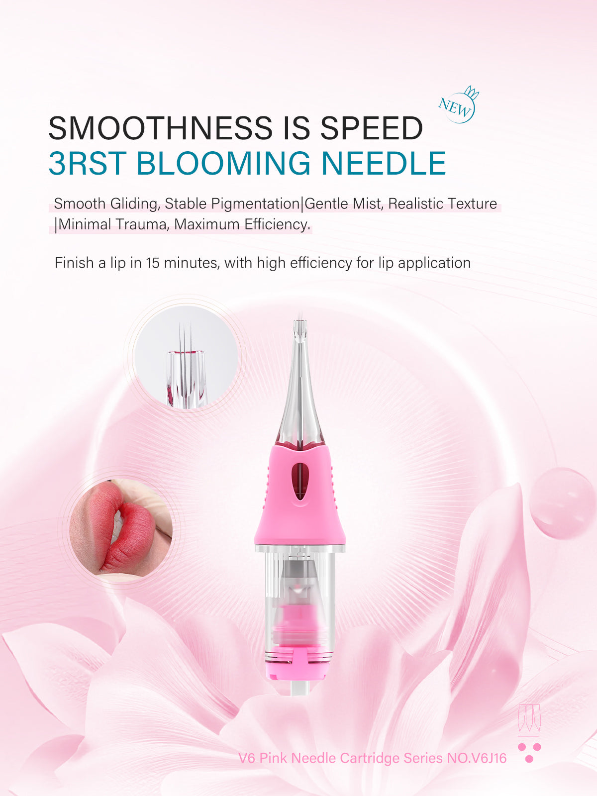 Cartouches d'aiguilles de tatouage PMU CHUSE V6 Pink (10 pièces)