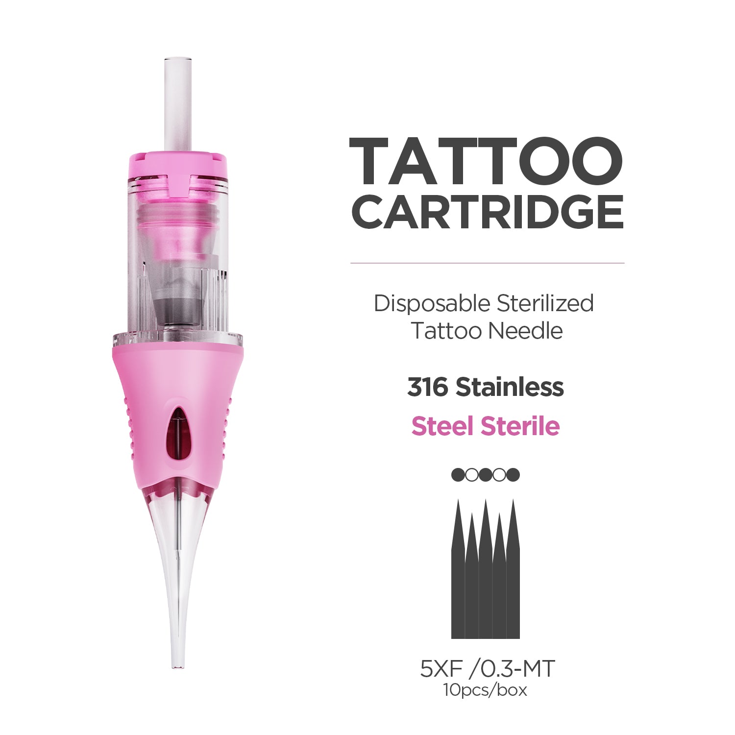 CHUSE V6 Pink Tattoo PMU Cartridges Needles (10Pcs)