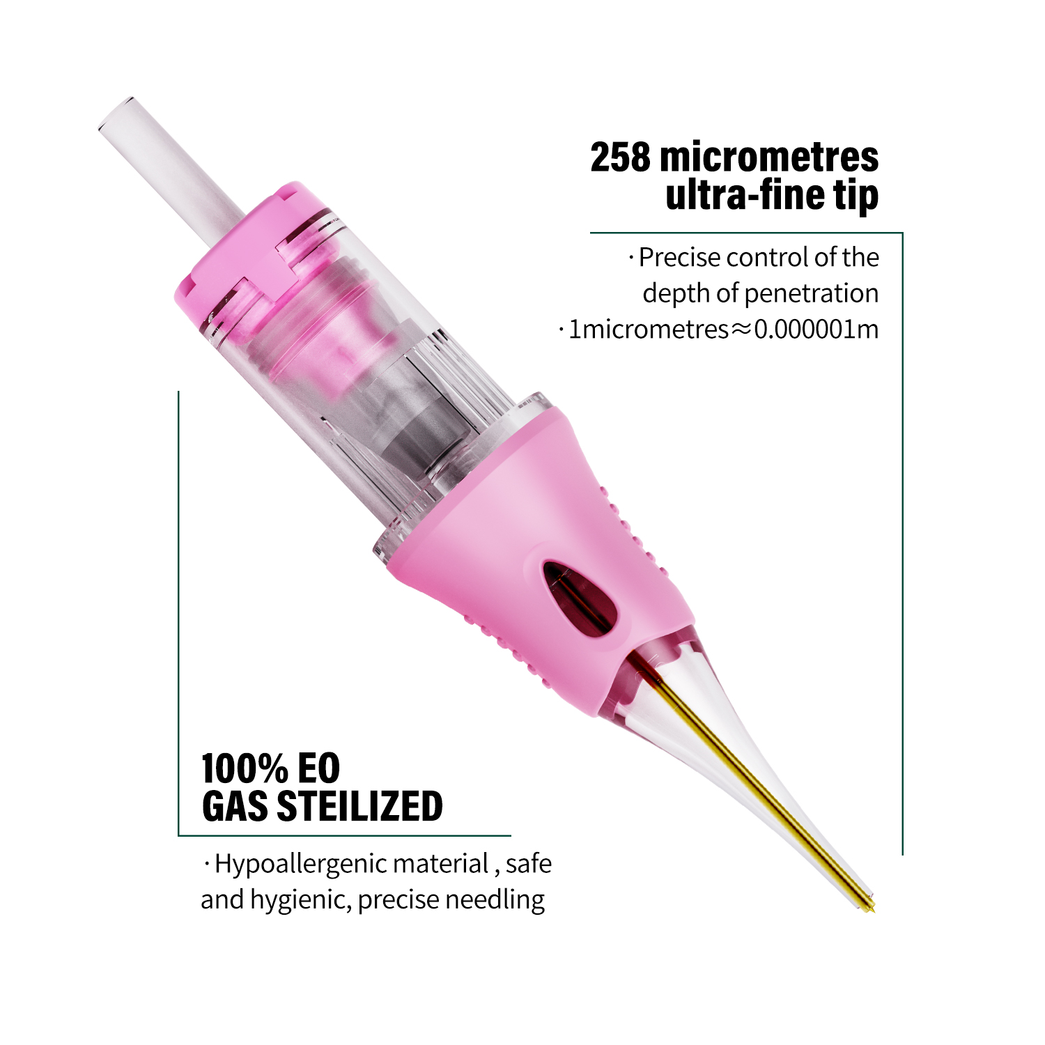 CHUSE V6 Pink Tattoo PMU Cartridges Needles (10Pcs)