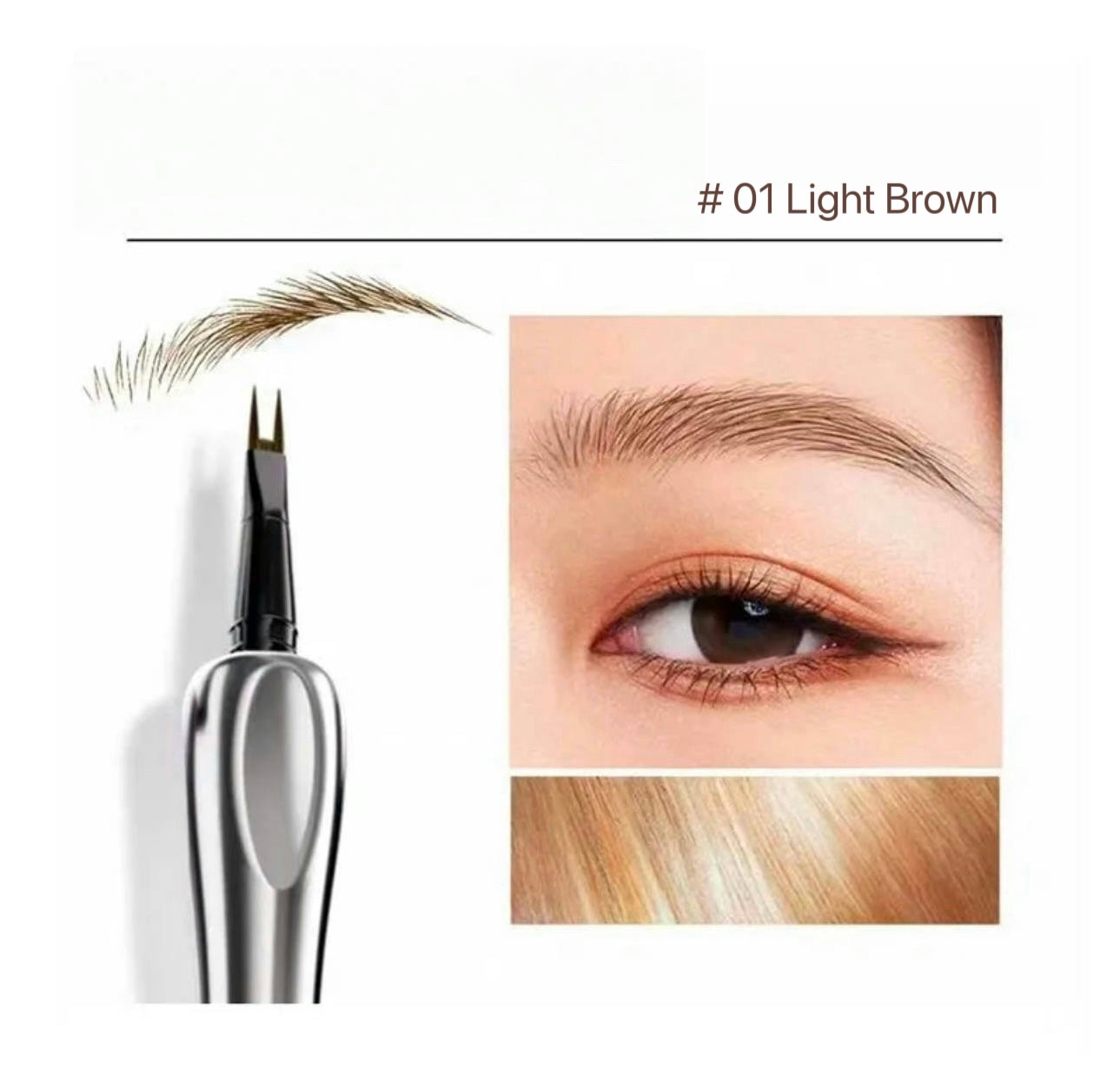Dual-tip eyebrow pencil – waterproof, smudge-proof, natural 3D wild brow look (2Pcs)