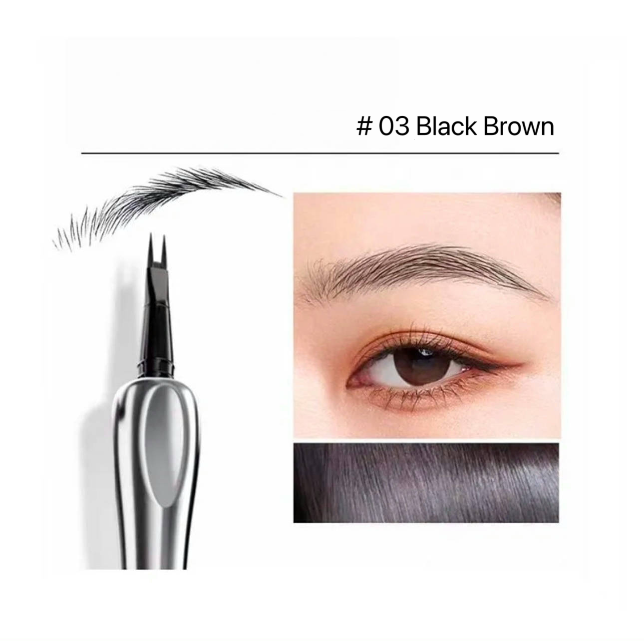 Dual-tip eyebrow pencil – waterproof, smudge-proof, natural 3D wild brow look (2Pcs)