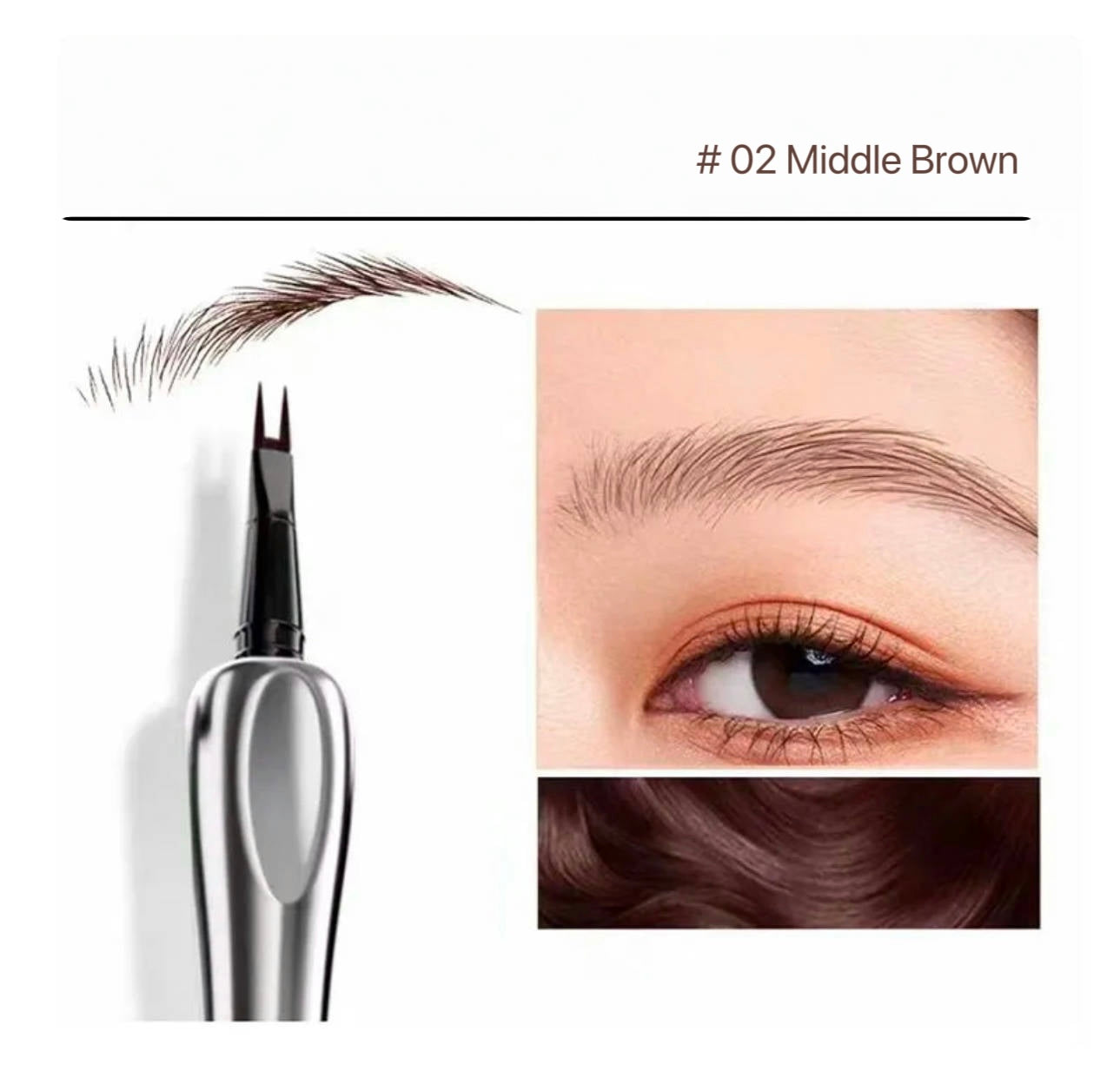 Dual-tip eyebrow pencil – waterproof, smudge-proof, natural 3D wild brow look (2Pcs)