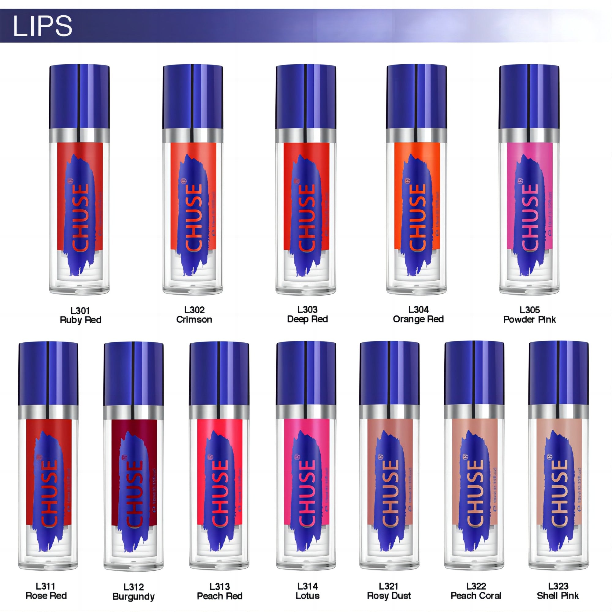 CHUSE PMU Lip Pigments 0.35oz/10ml (L304 Orange Red)