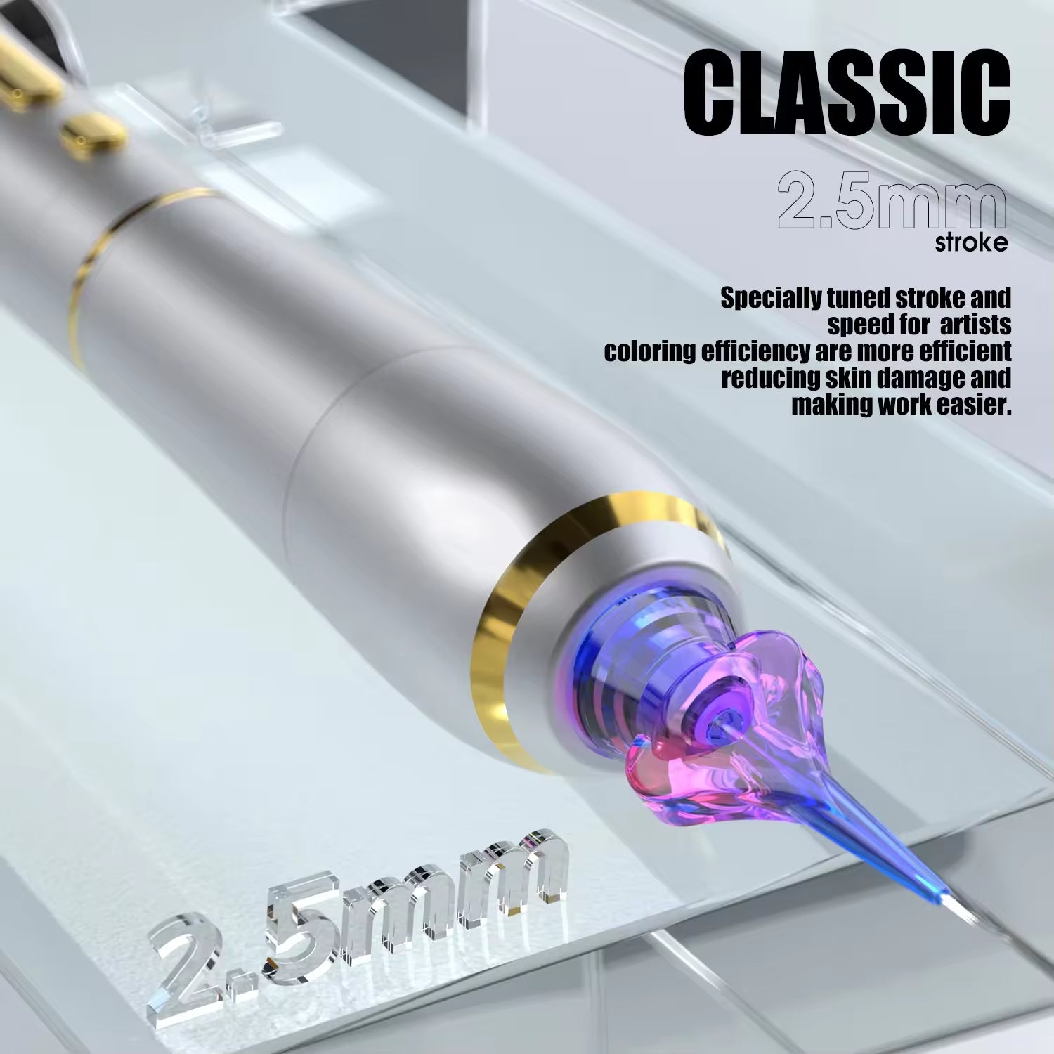 Dragonhawk Mast P40 Wireless Tattoo Pen Machine with 2.5MM Stroke Permanent makeup