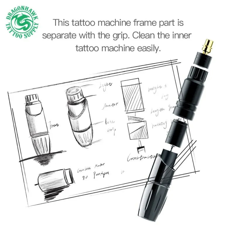 Dragonhawk Mast P10 Rotary Pen Machine for Permanent Makeup SMP Cartridge Tattoo Gun