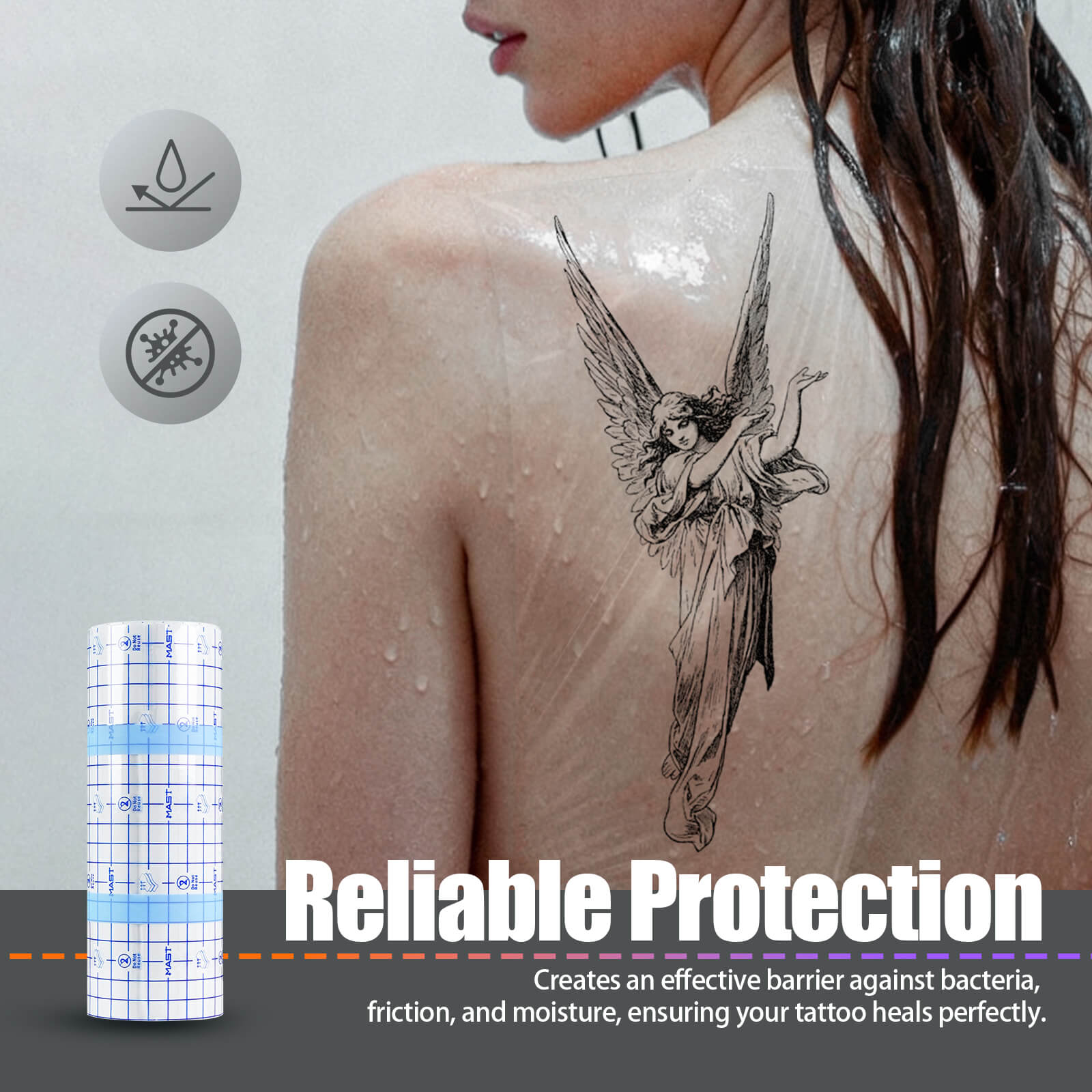 Mast Tattoo Aftercare Wrap Dual-Tear Tattoo Protection Film