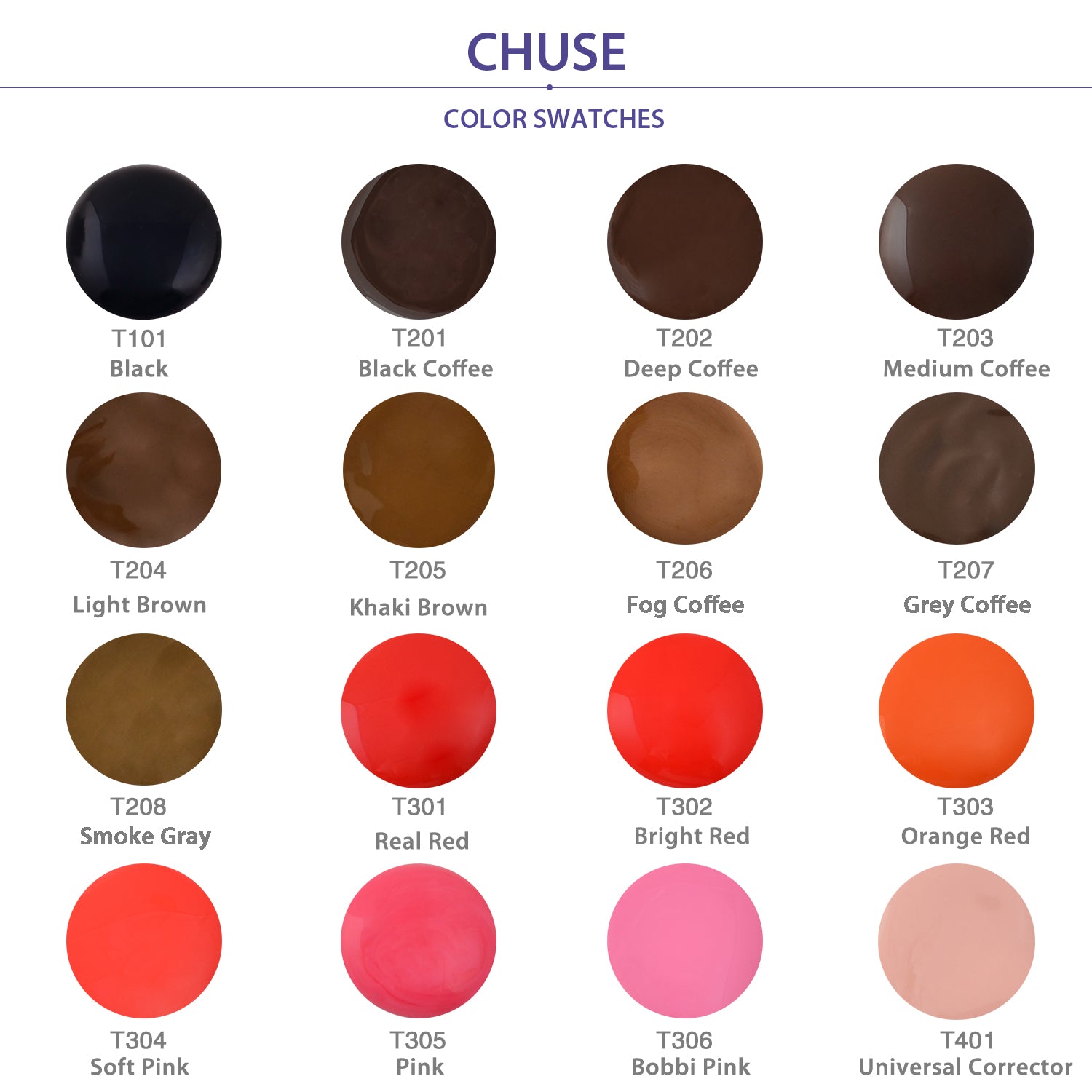Pigments pour les lèvres CHUSE PMU 0,4 oz/12 ml (T304 Rose pâle)