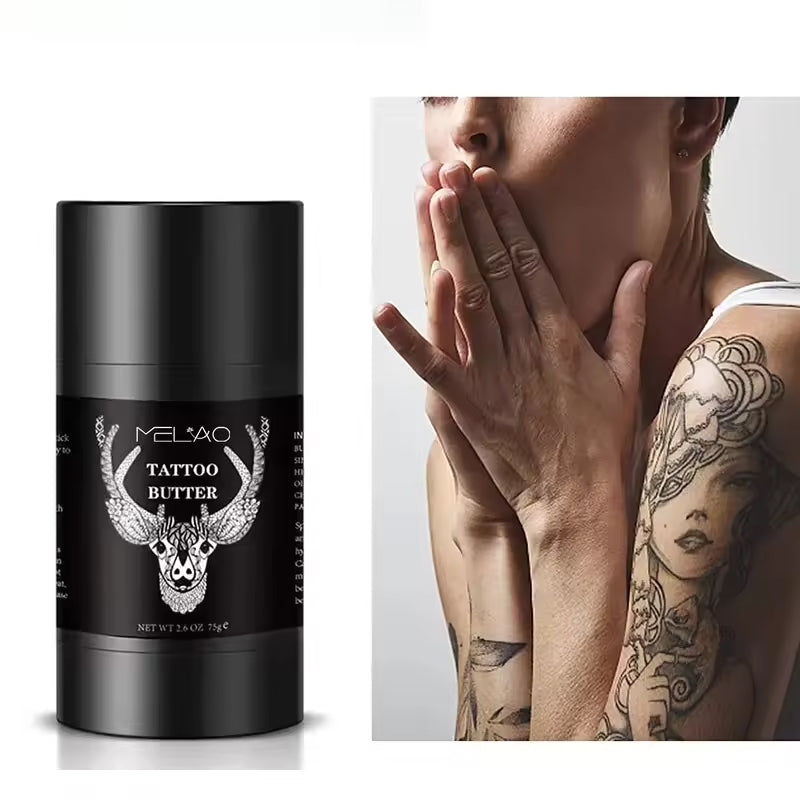 Tattoo Aftercare Butter Balm, 2.6 oz, Old & New Tattoo Moisturizer Healing Brightener for Color Enhance, Natural Organic Tattoo Cream