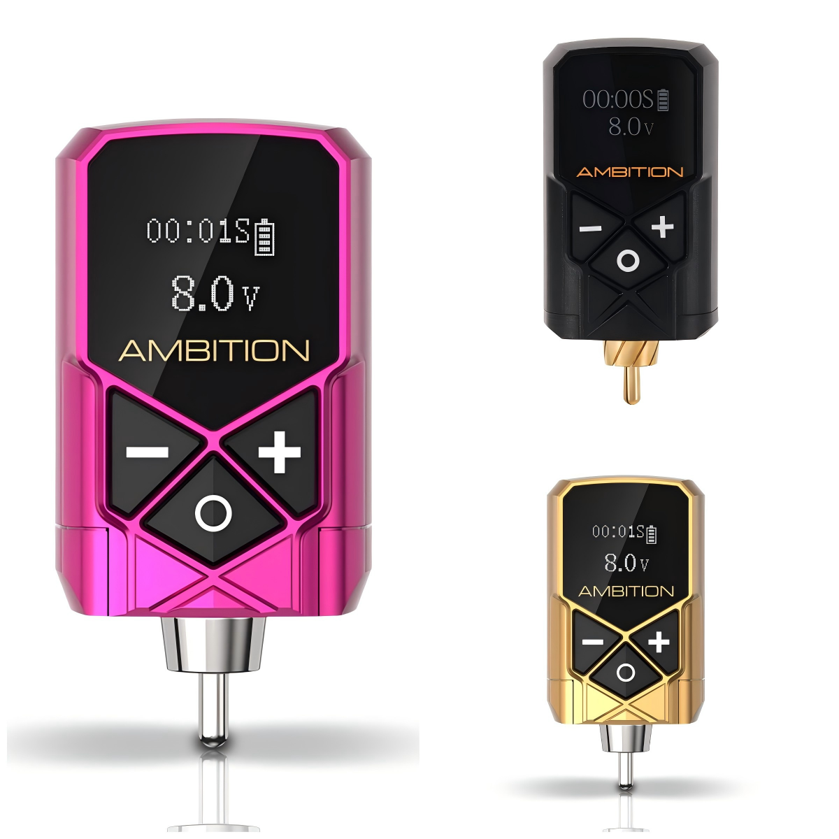 Ambition Kuark Mini Wireless Portable RCA Tattoo Power Supply 2400mAh