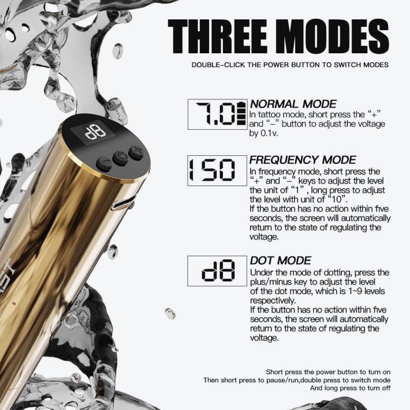 Dragonhawk Mast Tour Y22 Wireless Tattoo Pen Machine with 3.0MM Stroke Permanent Makeup