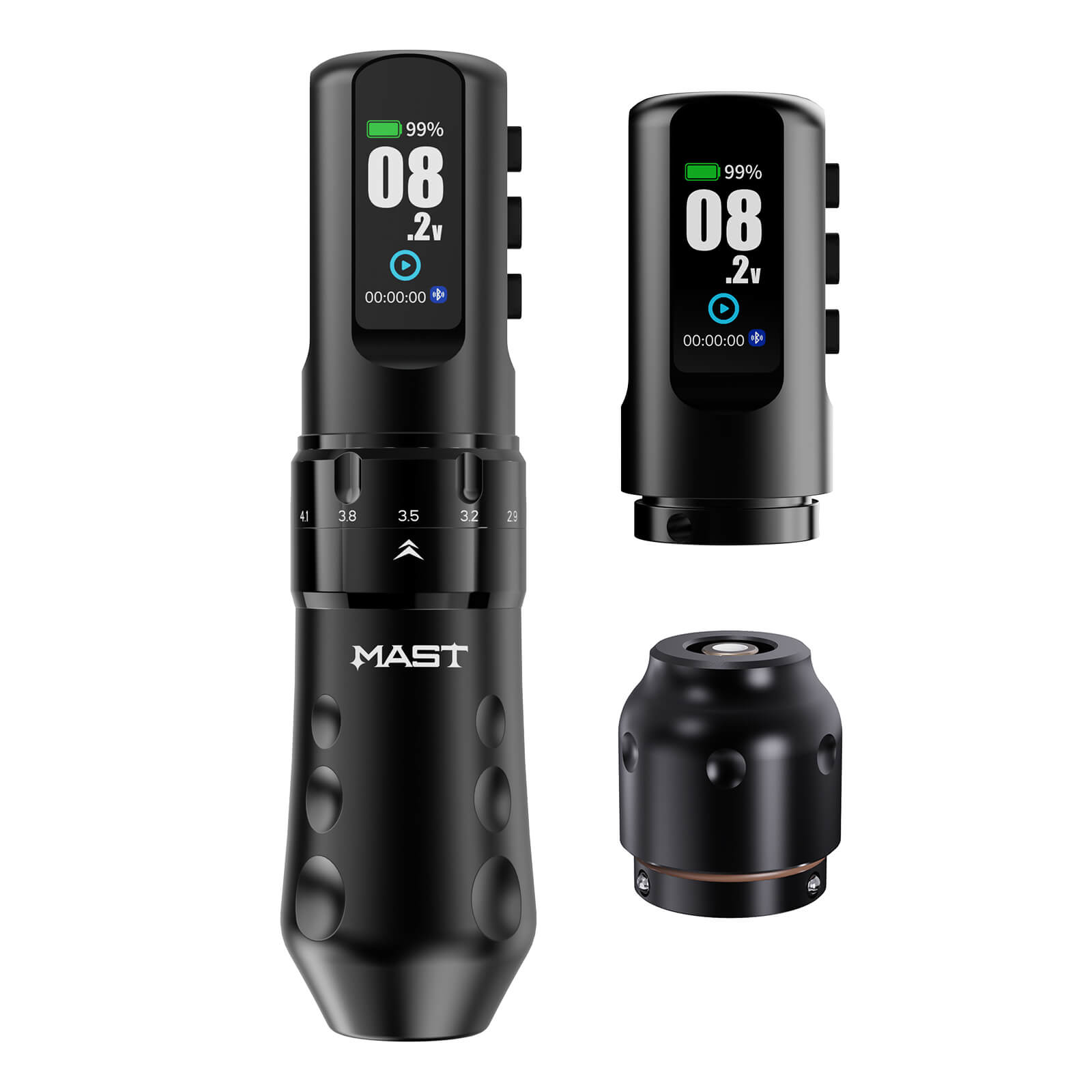 Dragonhawk Wireless Tattoo Pen Machine 2.5-4.5MM Strokes Length | Mast Flip 4 Pro ( With RCA Adapter)