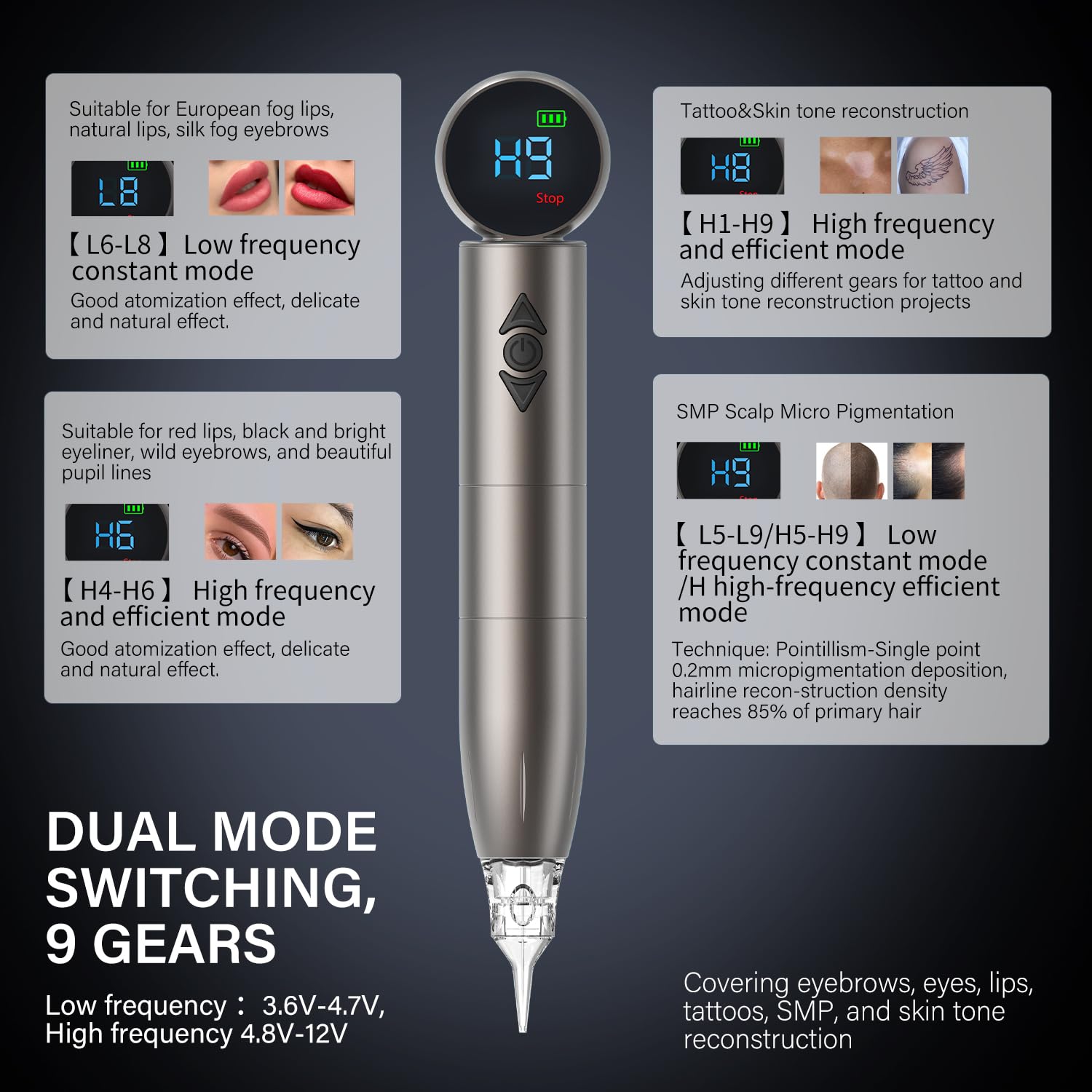 Machine à tatouer sans fil CHUSE V6 (deux batteries)