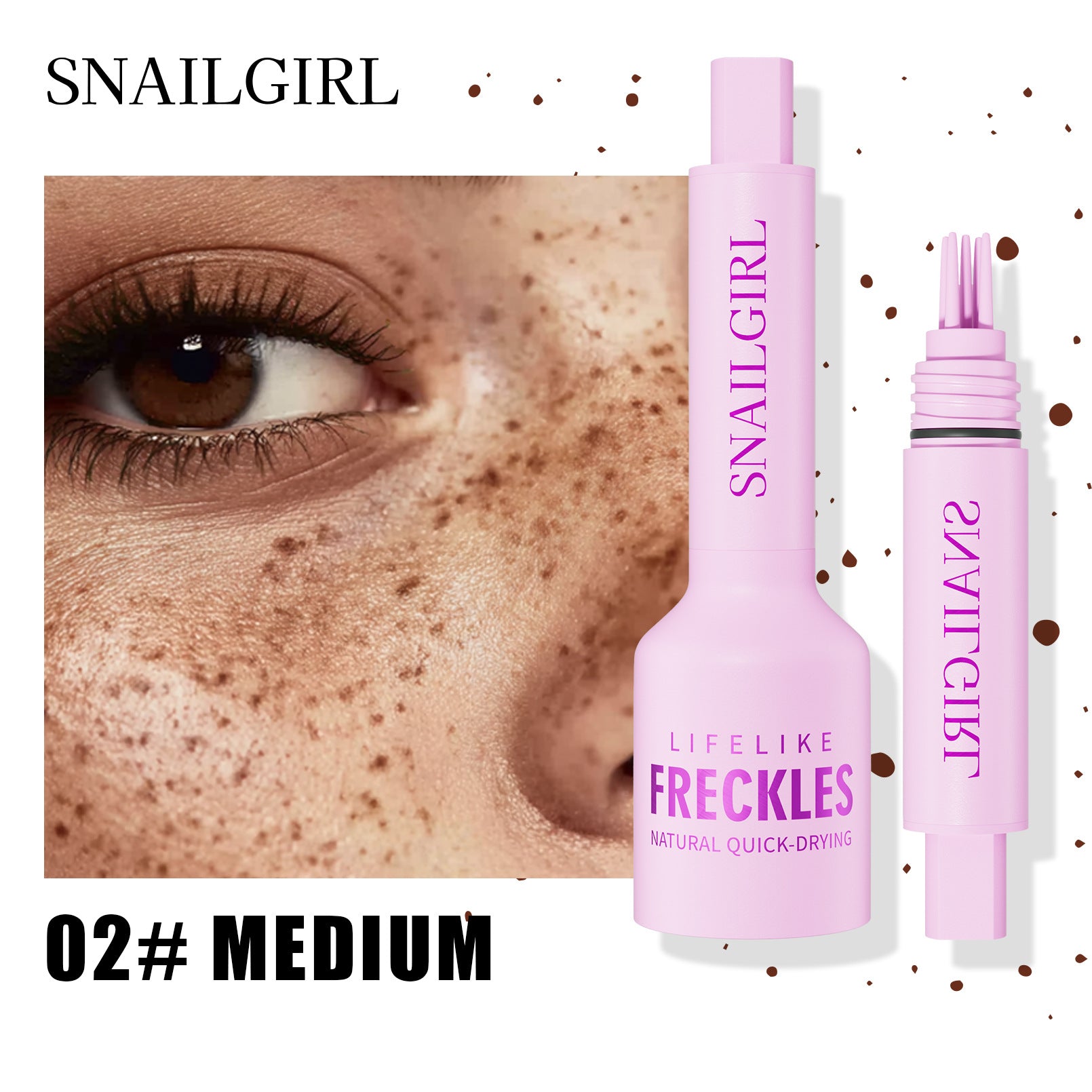 Freckle Stamp – No Makeup Experience Needed, Easily Create Real And Natural Freckles In Seconds, Long-Lasting, Waterproof, All-Day Wear | Gentle Skin-Friendly Formula For Sensitive Skin
