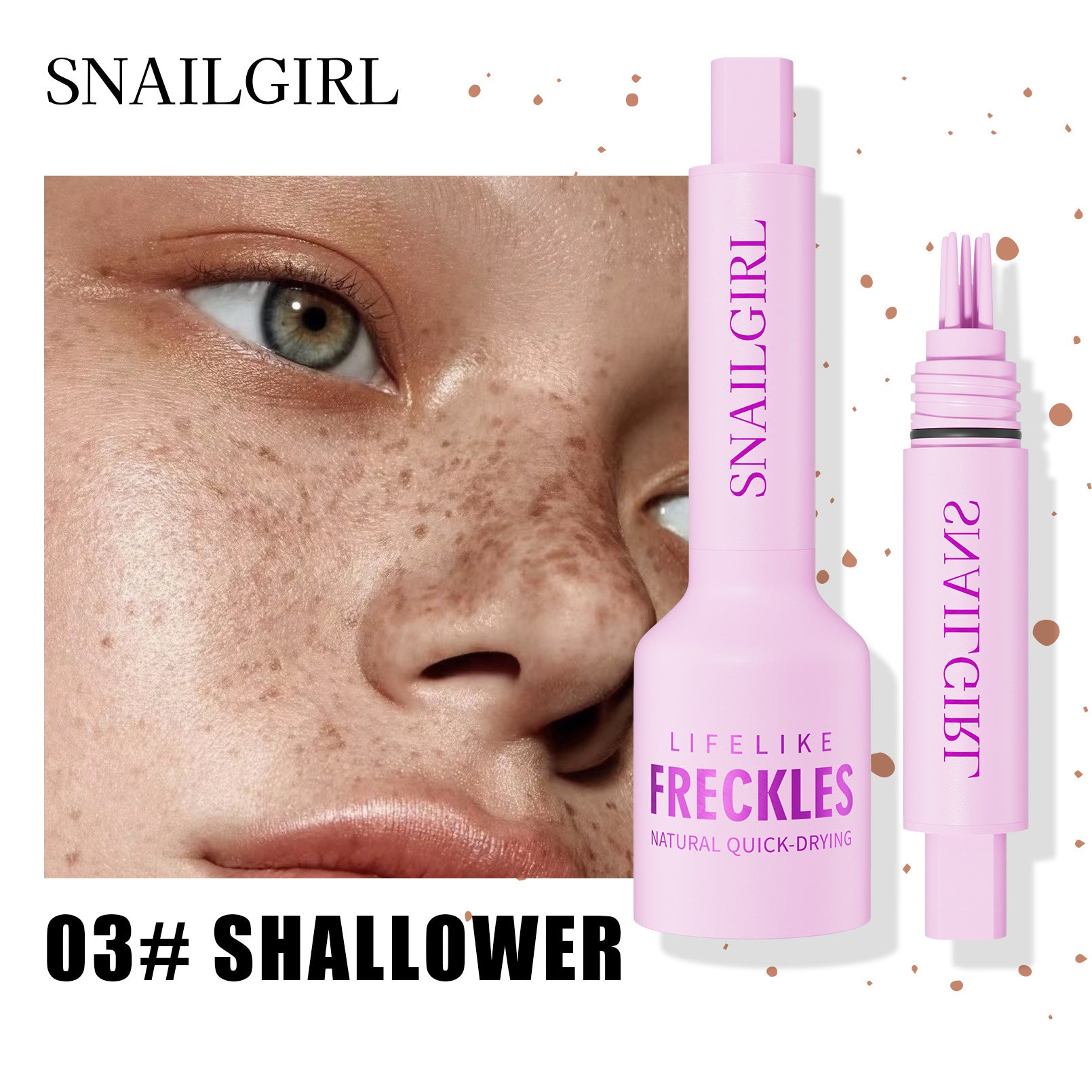 Freckle Stamp – No Makeup Experience Needed, Easily Create Real And Natural Freckles In Seconds, Long-Lasting, Waterproof, All-Day Wear | Gentle Skin-Friendly Formula For Sensitive Skin