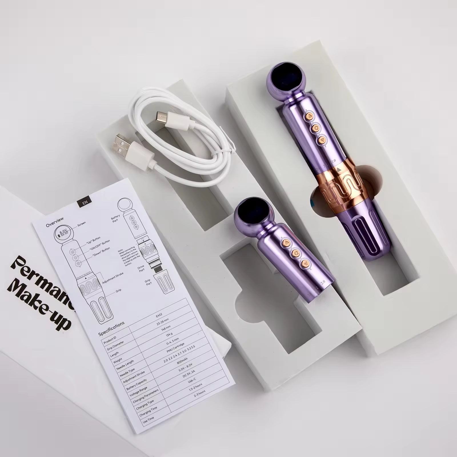 New Design Premium Pmu Machine Custom Wireless Semi Permanent Machine Electric Permanent Makeup Machine