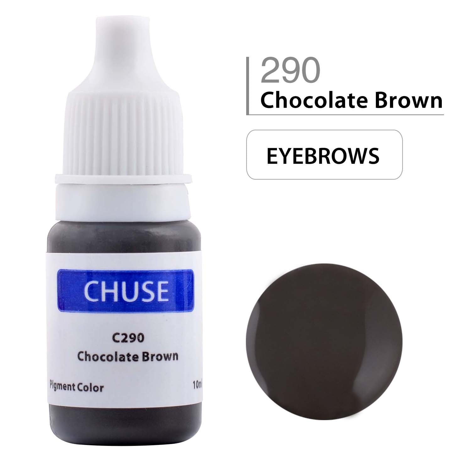 Pigments pour sourcils CHUSE PMU 0,35 oz/10 ml (C290 Brun chocolat) 