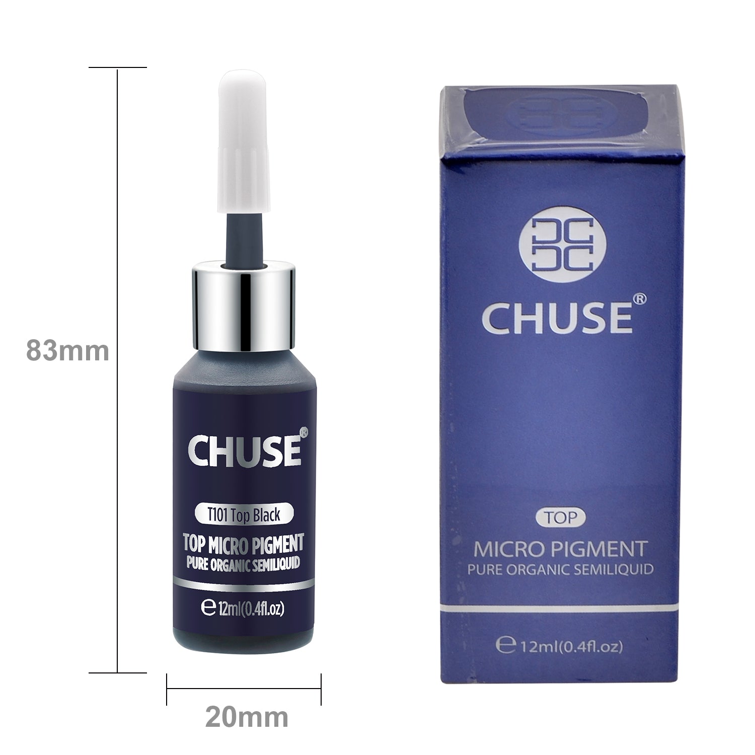 CHUSE PMU Eyeliner-Pigmente 0,4 oz/12ml (T101 Schwarz) 