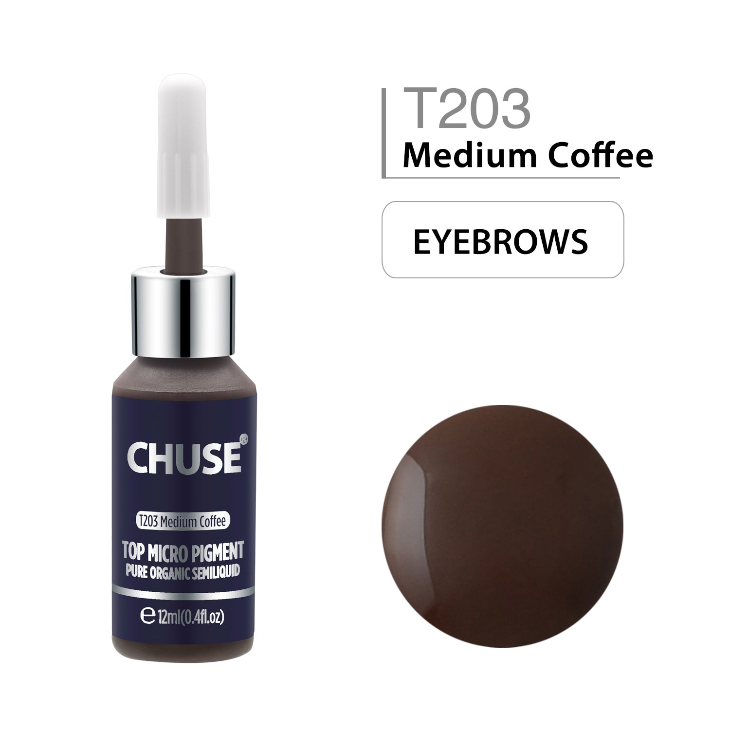 CHUSE PMU Eyebrow Pigments 0.4oz/12ml (T203 Medium Coffee)