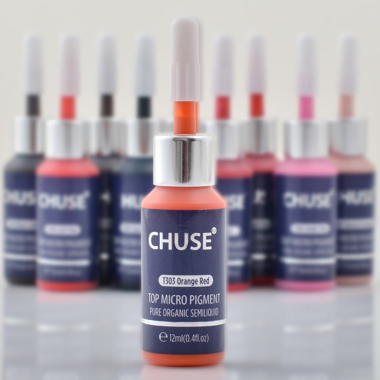 Pigments pour les lèvres CHUSE PMU 0,4 oz/12 ml (T303 Orange Red) 