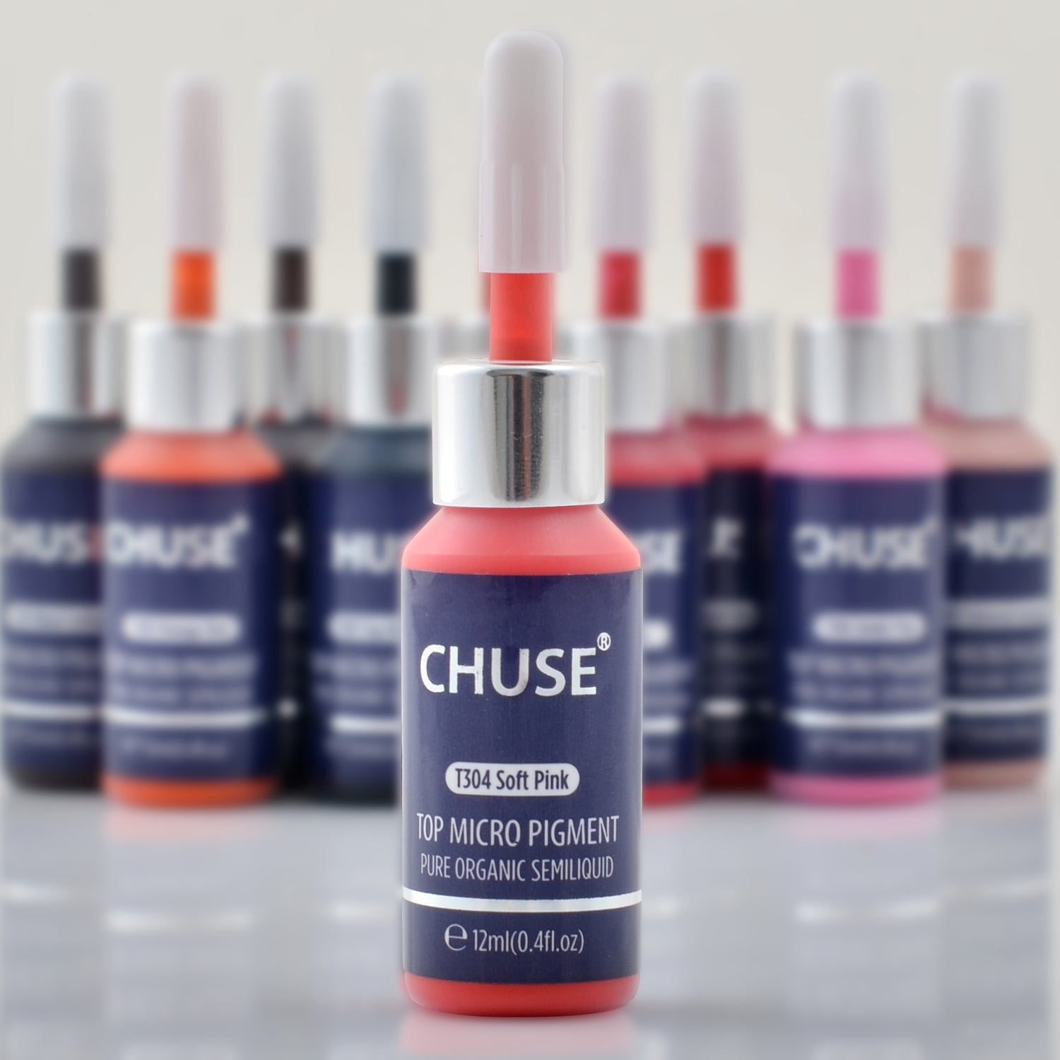 Pigments pour les lèvres CHUSE PMU 0,4 oz/12 ml (T304 Rose pâle) 