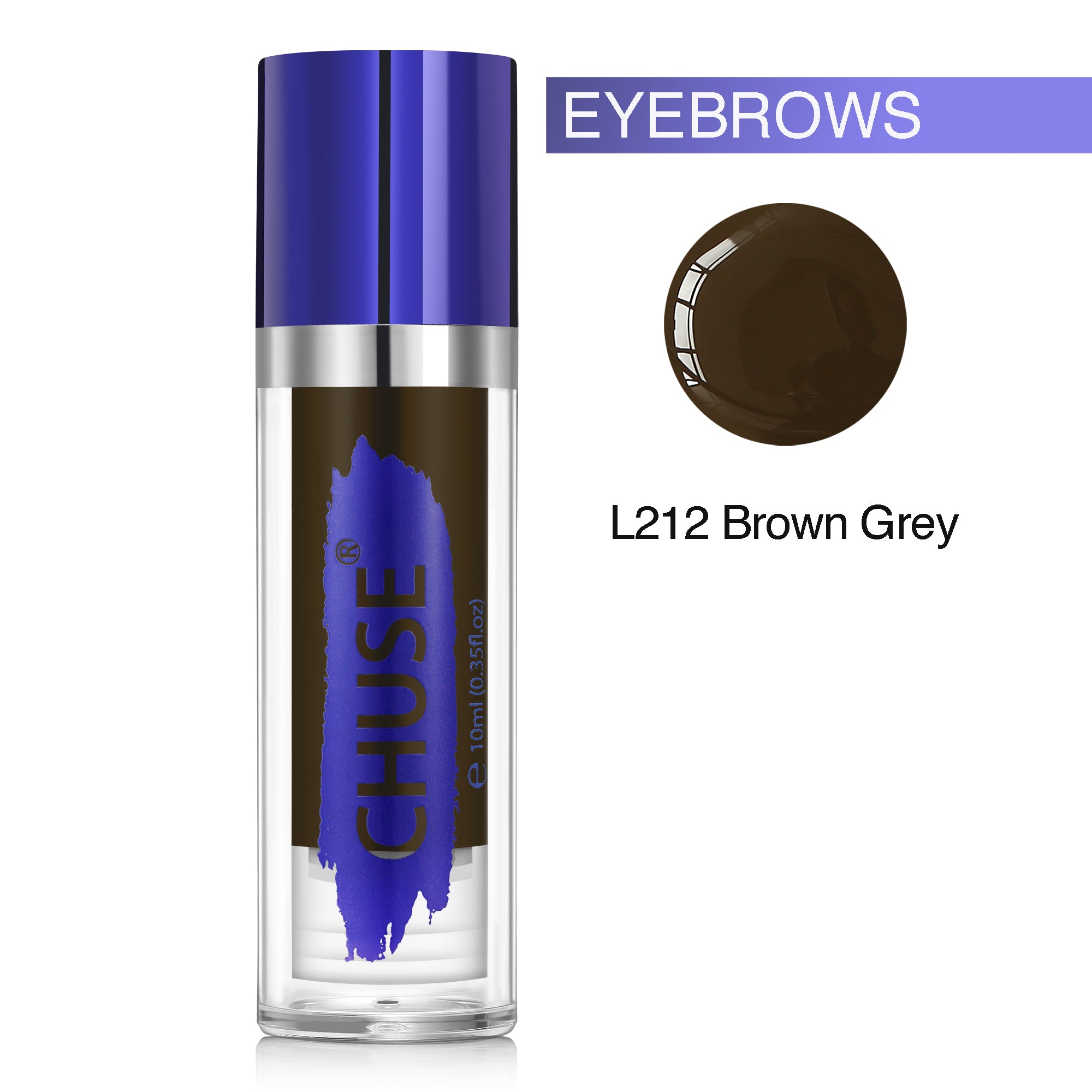 CHUSE PMU Eyebrow Pigments 0.35oz/10ml (L212 Brown Grey)